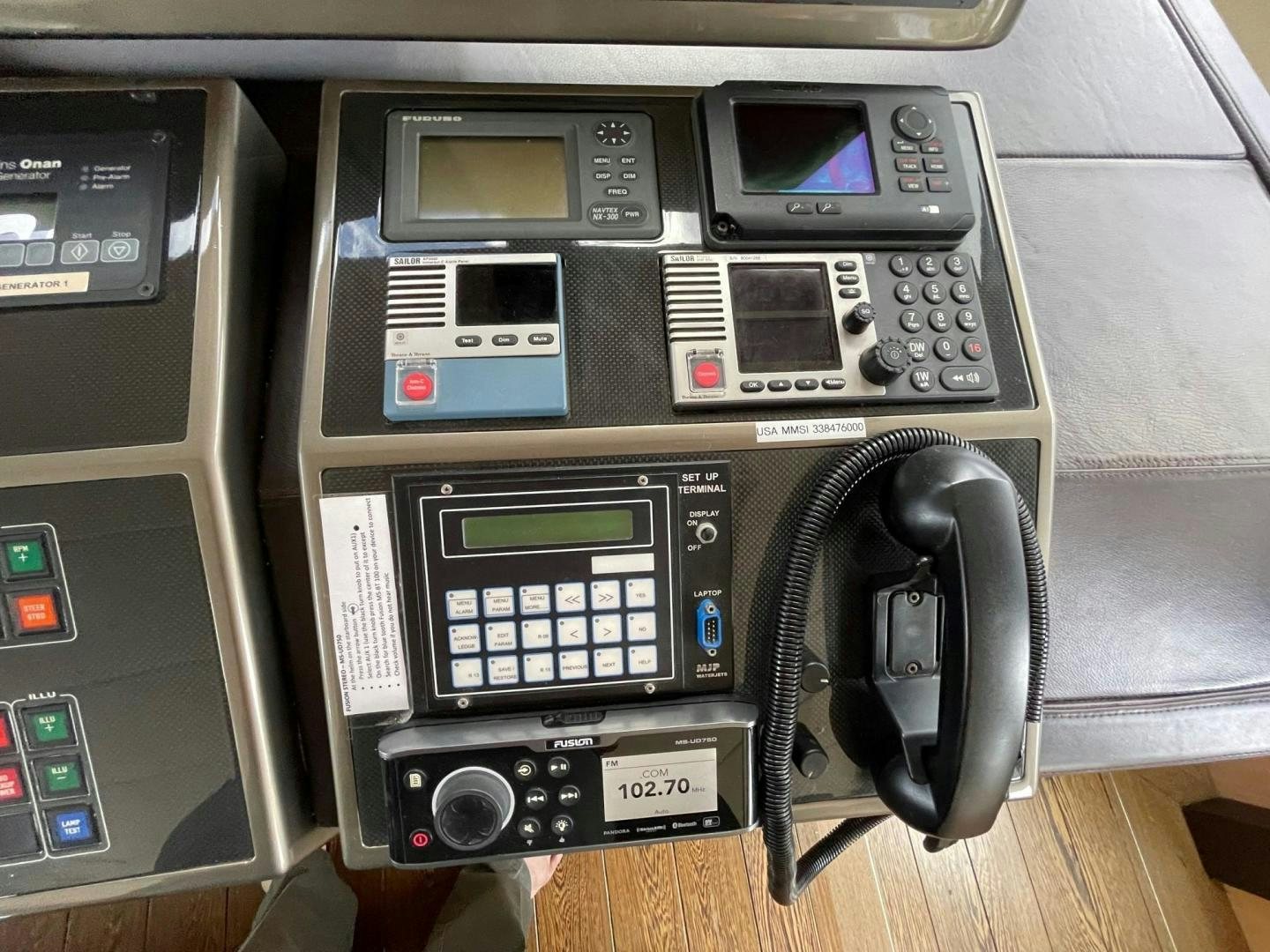 a group of electronic devices aboard SILVER MAMA Yacht for Sale