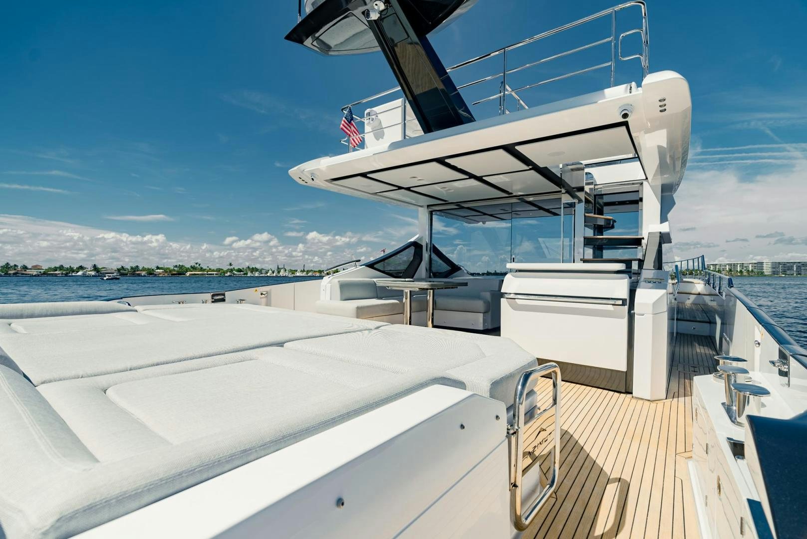 a boat on a deck aboard HOME SOUTH Yacht for Sale