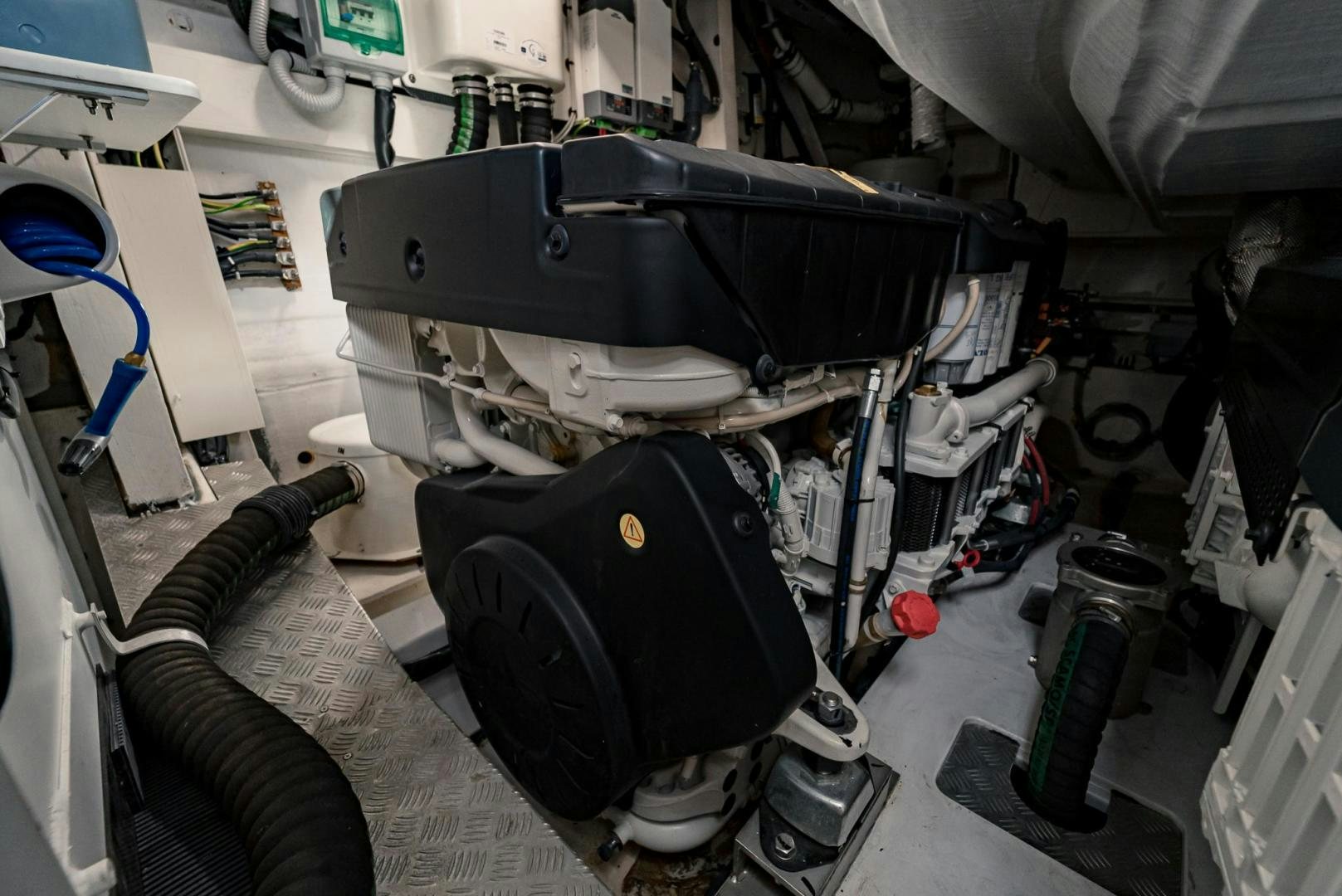 a black helmet on a white surface aboard HOME SOUTH Yacht for Sale