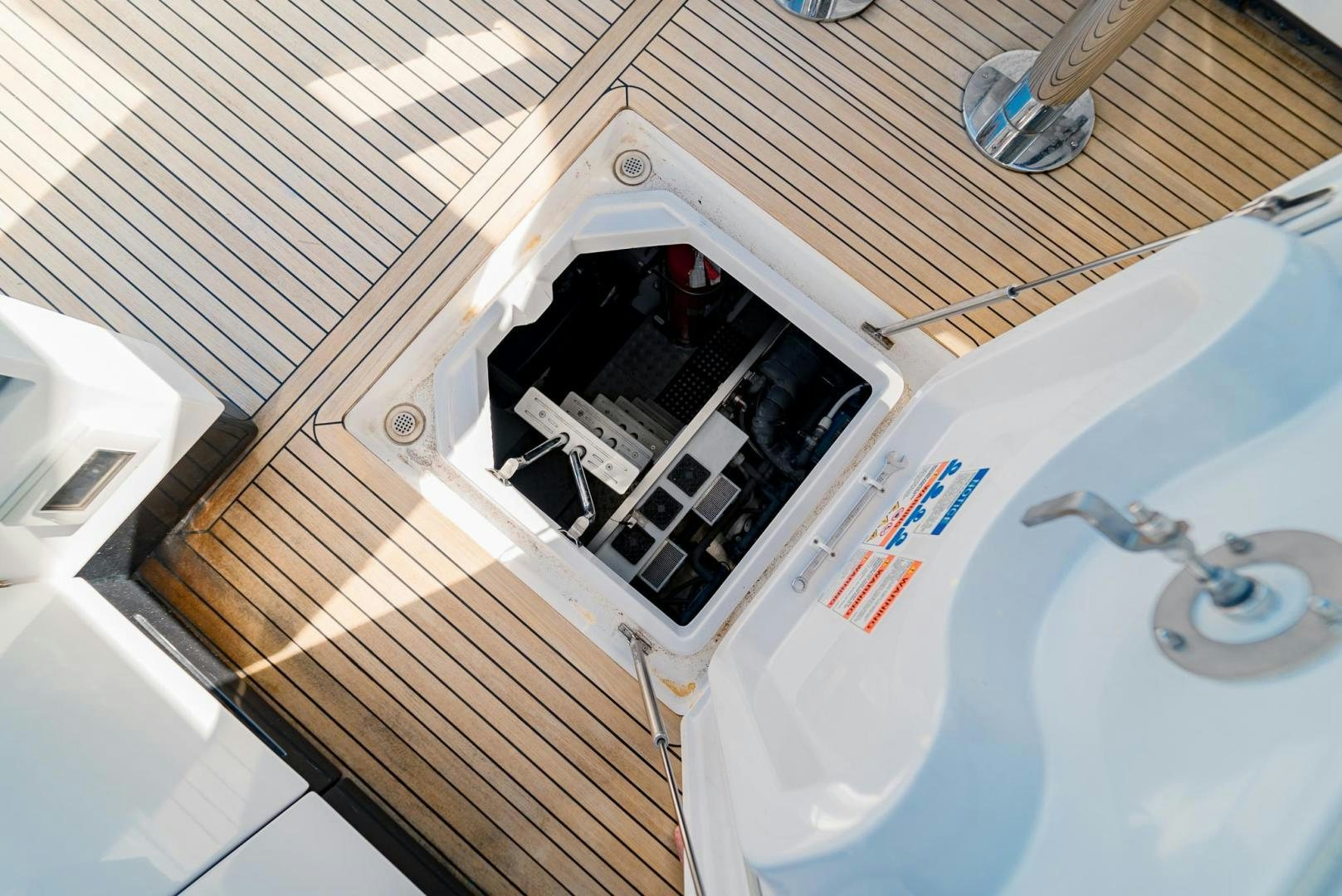 a white box with a window on it aboard HOME SOUTH Yacht for Sale