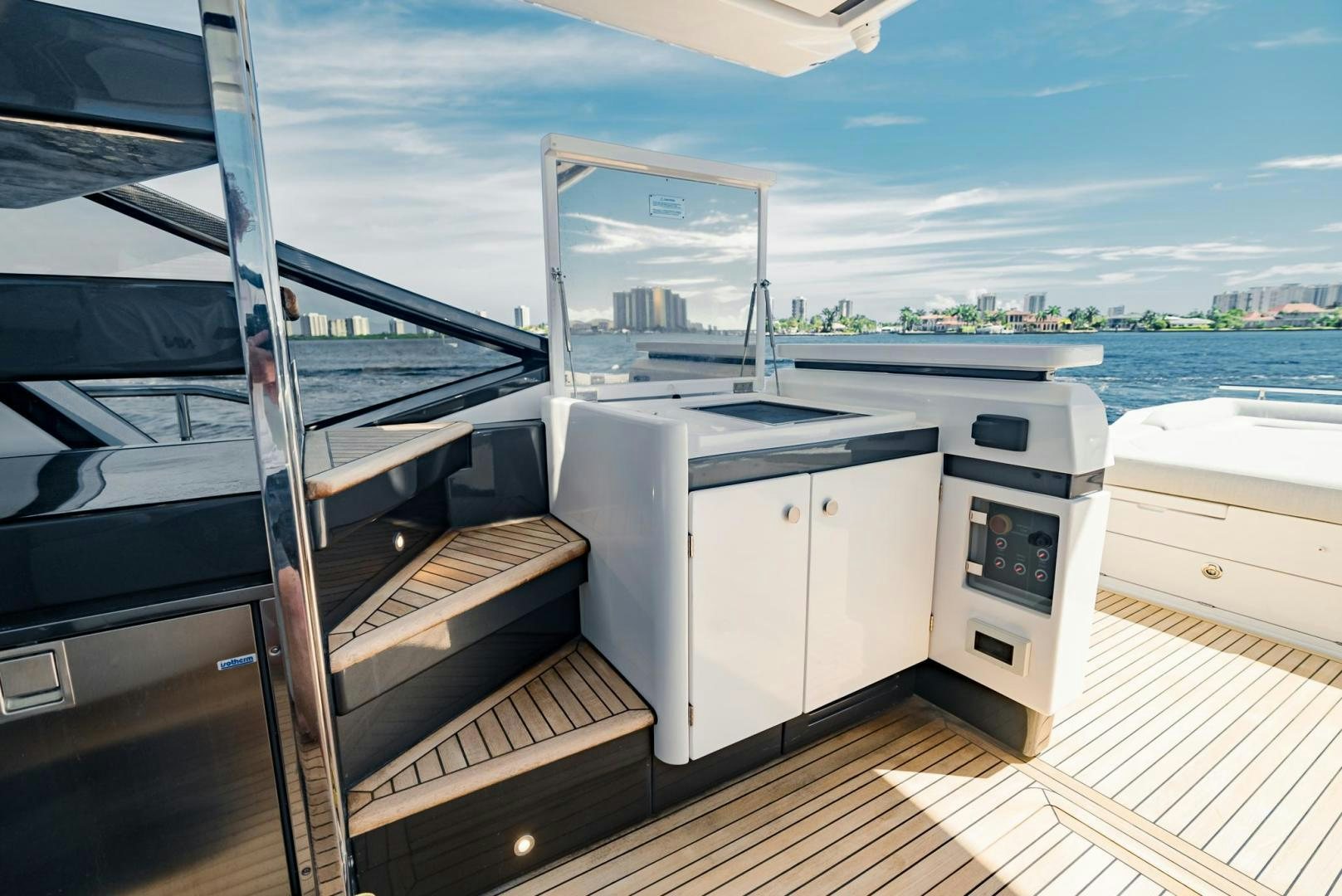 a boat in a trailer aboard HOME SOUTH Yacht for Sale