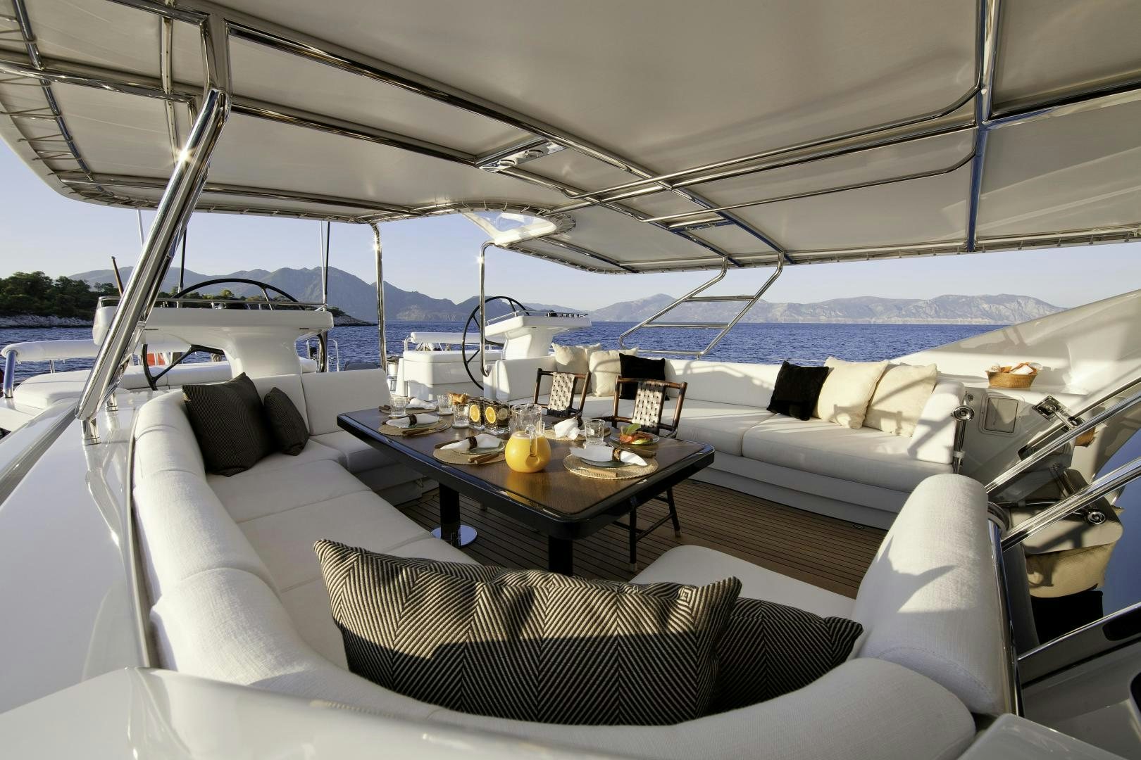 inside of a boat aboard DESTINATION Yacht for Sale