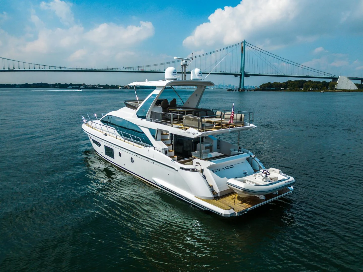 a boat in the water aboard EVADO Yacht for Sale