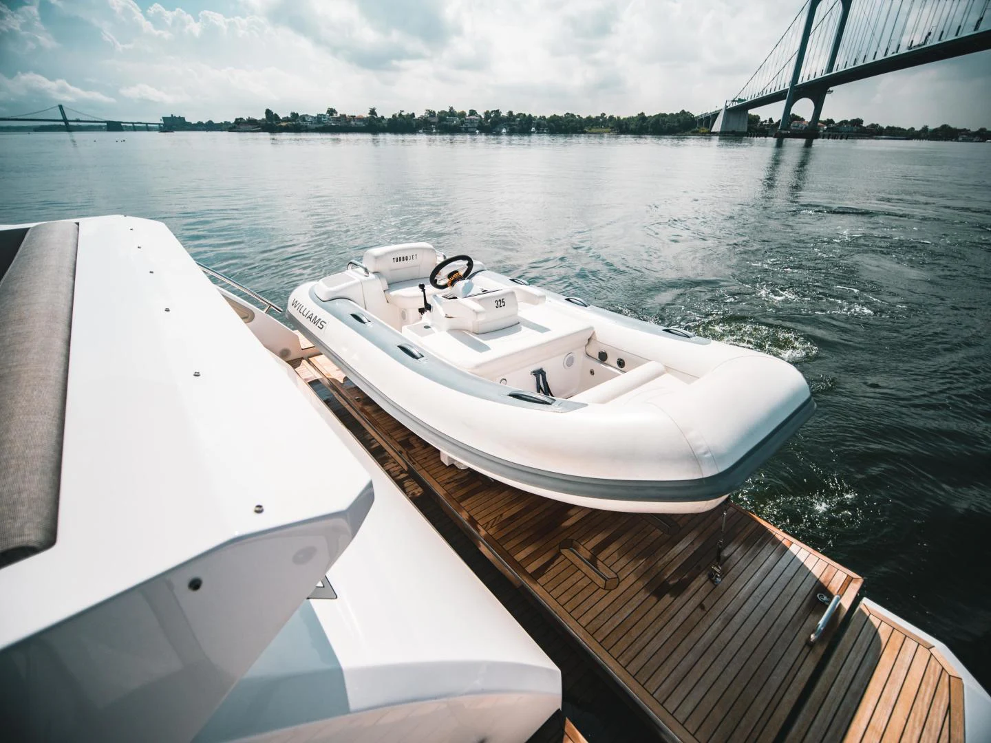 a boat on the water aboard EVADO Yacht for Sale
