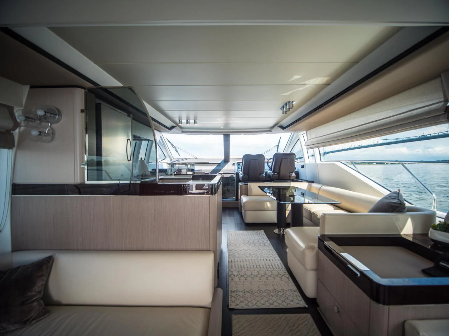 inside of a vehicle aboard EVADO Yacht for Sale