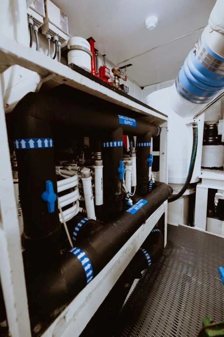 a machine with a few tubes aboard SUP Yacht for Sale