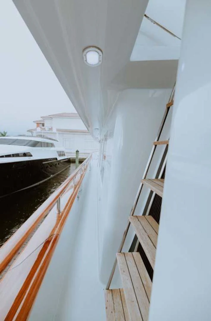 a staircase leading to a boat aboard SUP Yacht for Sale