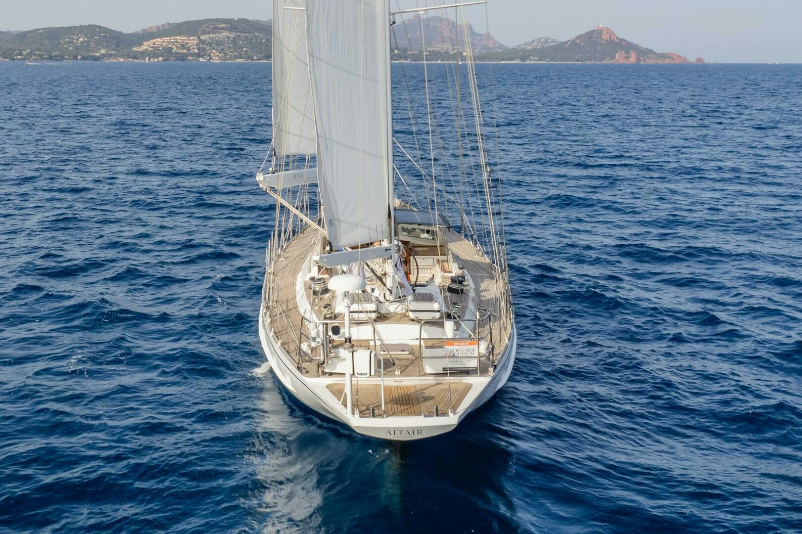 a boat in the water aboard ALTAIR Yacht for Sale