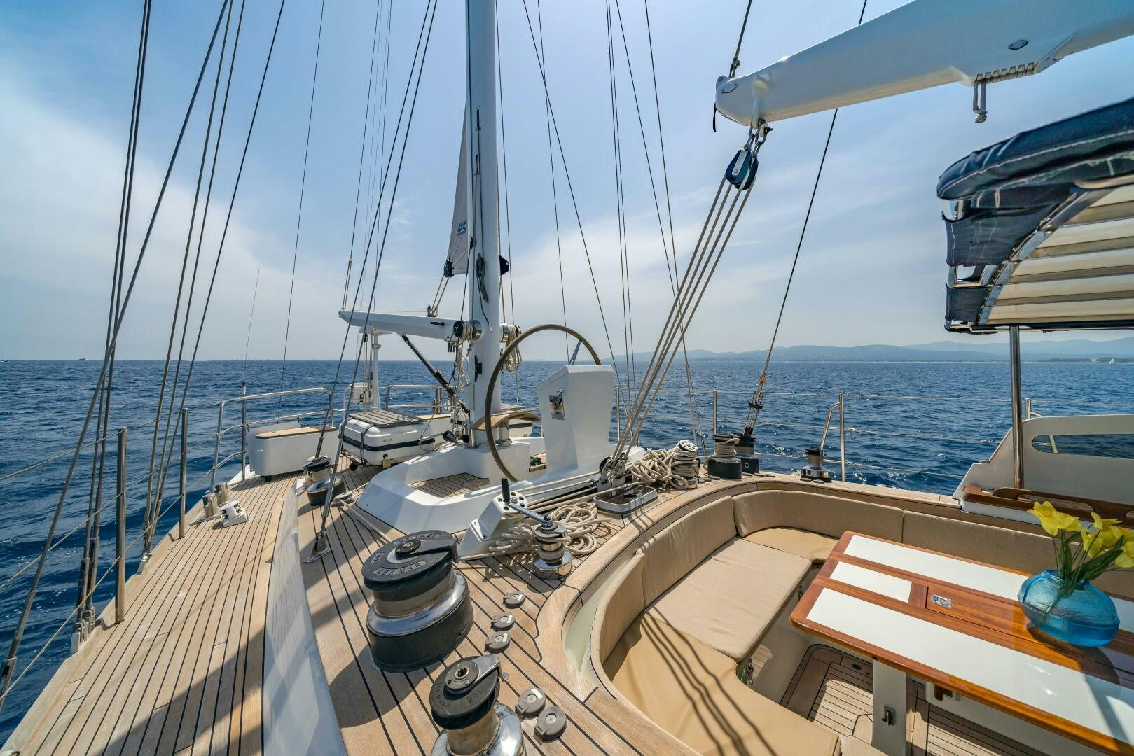 a boat on the water aboard ALTAIR Yacht for Sale