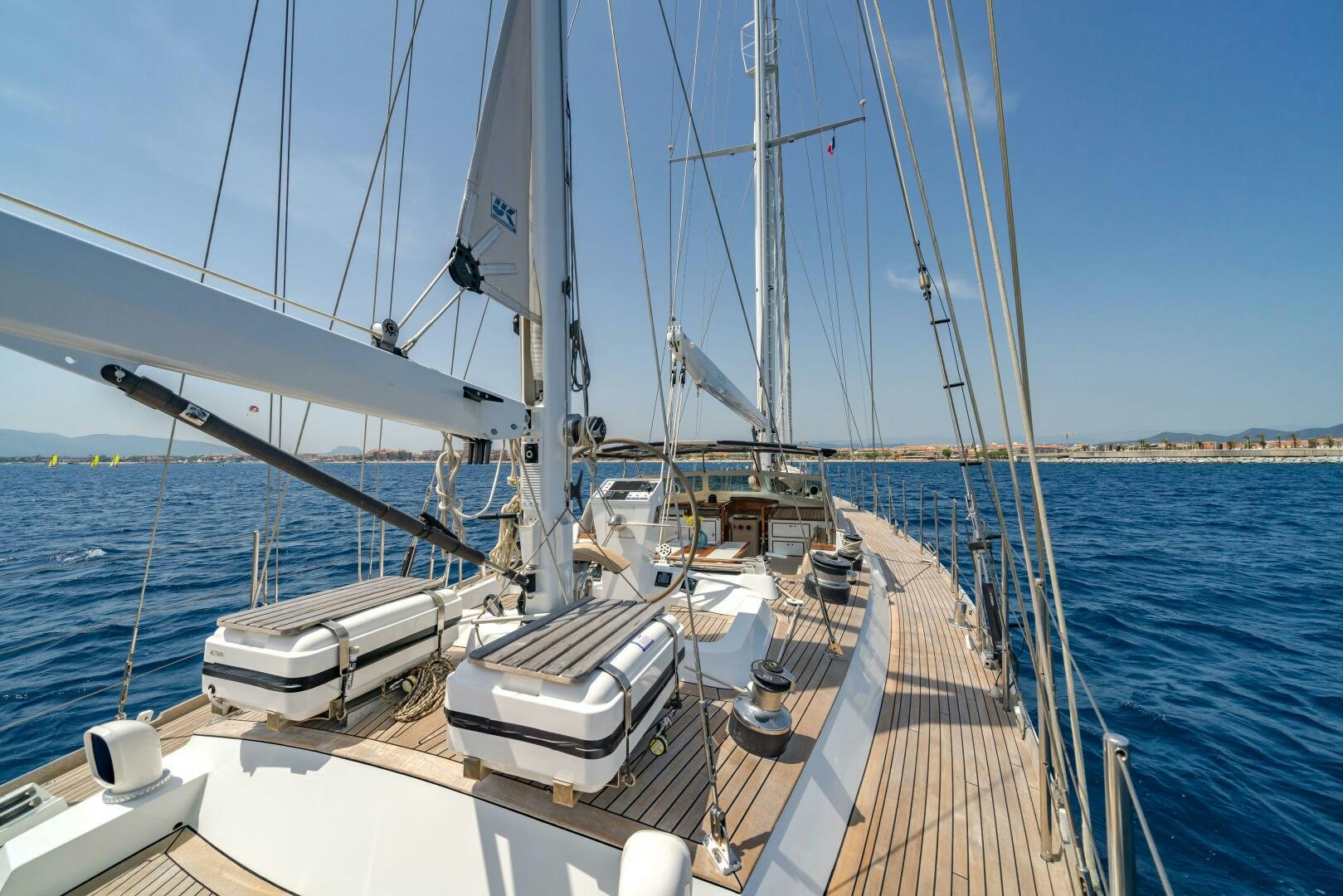 a boat on the water aboard ALTAIR Yacht for Sale