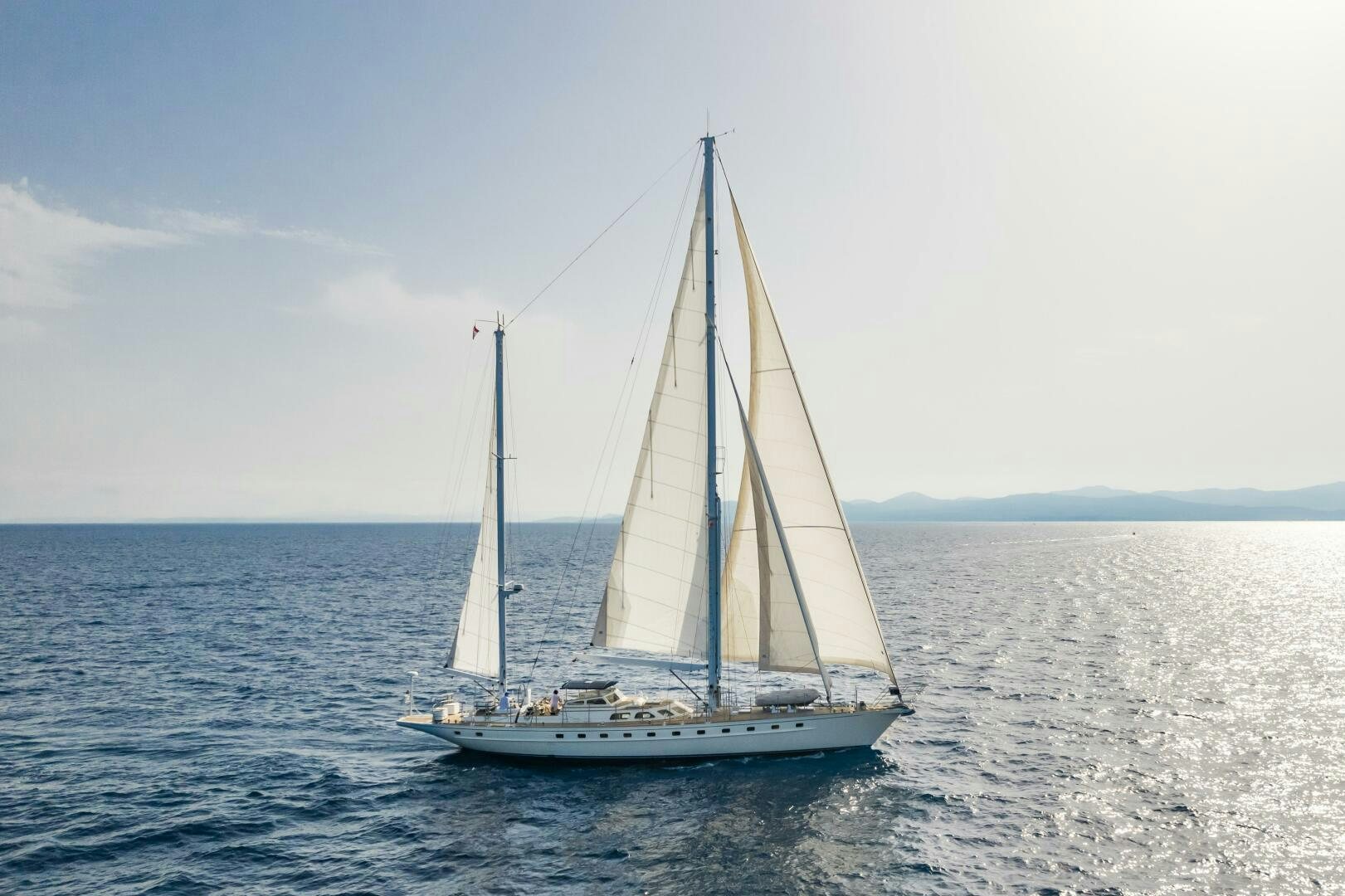 a sailboat on the water aboard ALTAIR Yacht for Sale