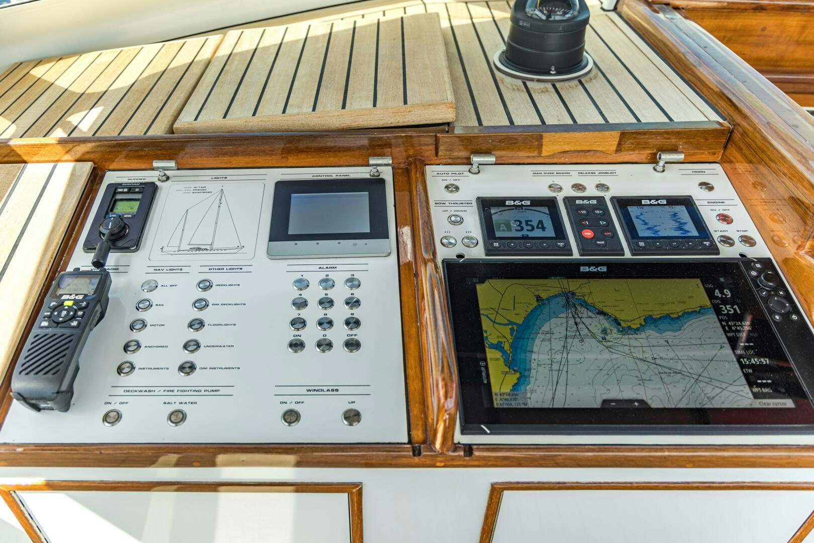 a close-up of a computer aboard ALTAIR Yacht for Sale
