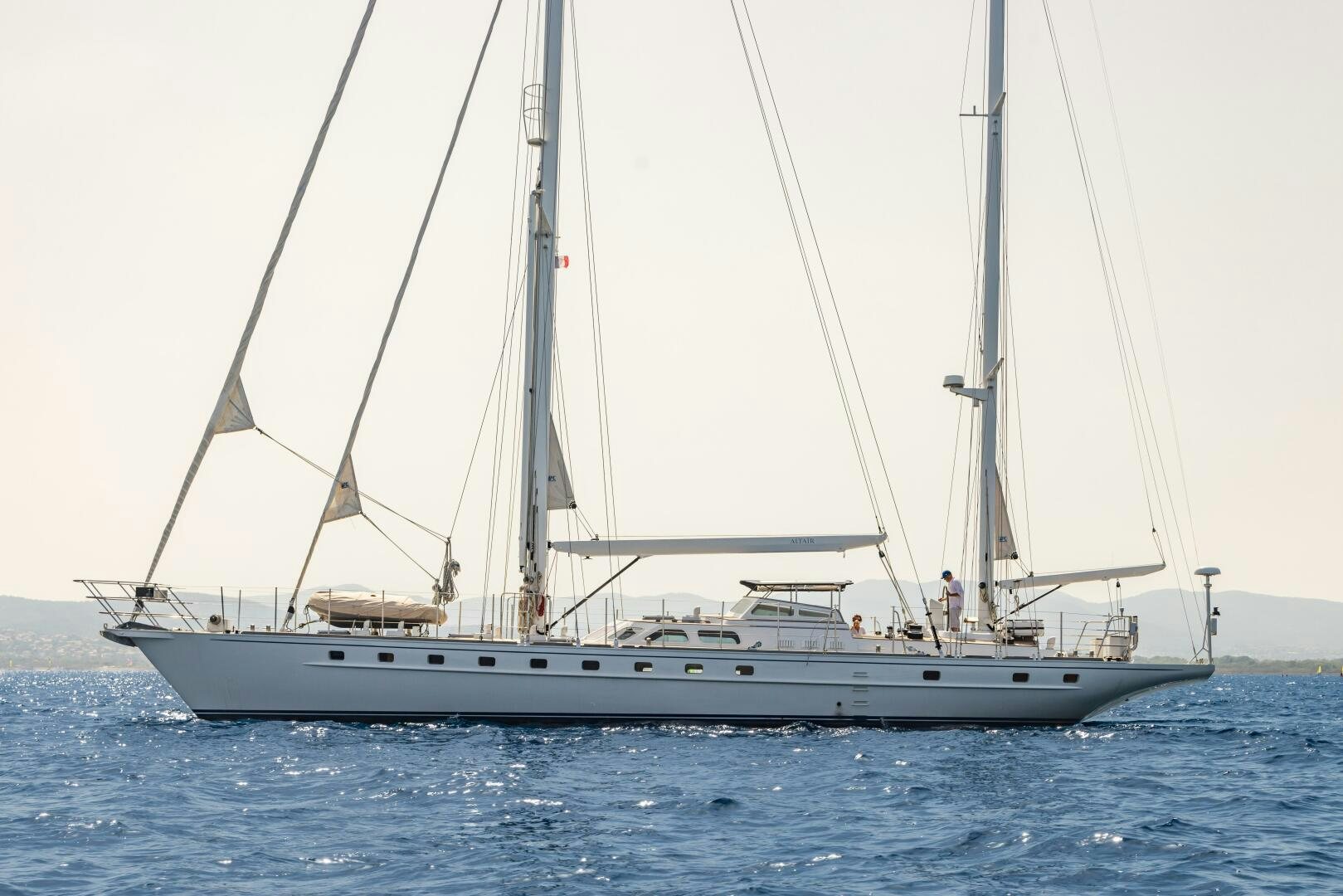 a sailboat on the water aboard ALTAIR Yacht for Sale