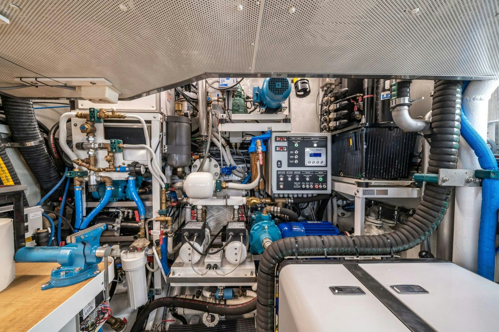 a machine with blue pipes aboard ALTAIR Yacht for Sale