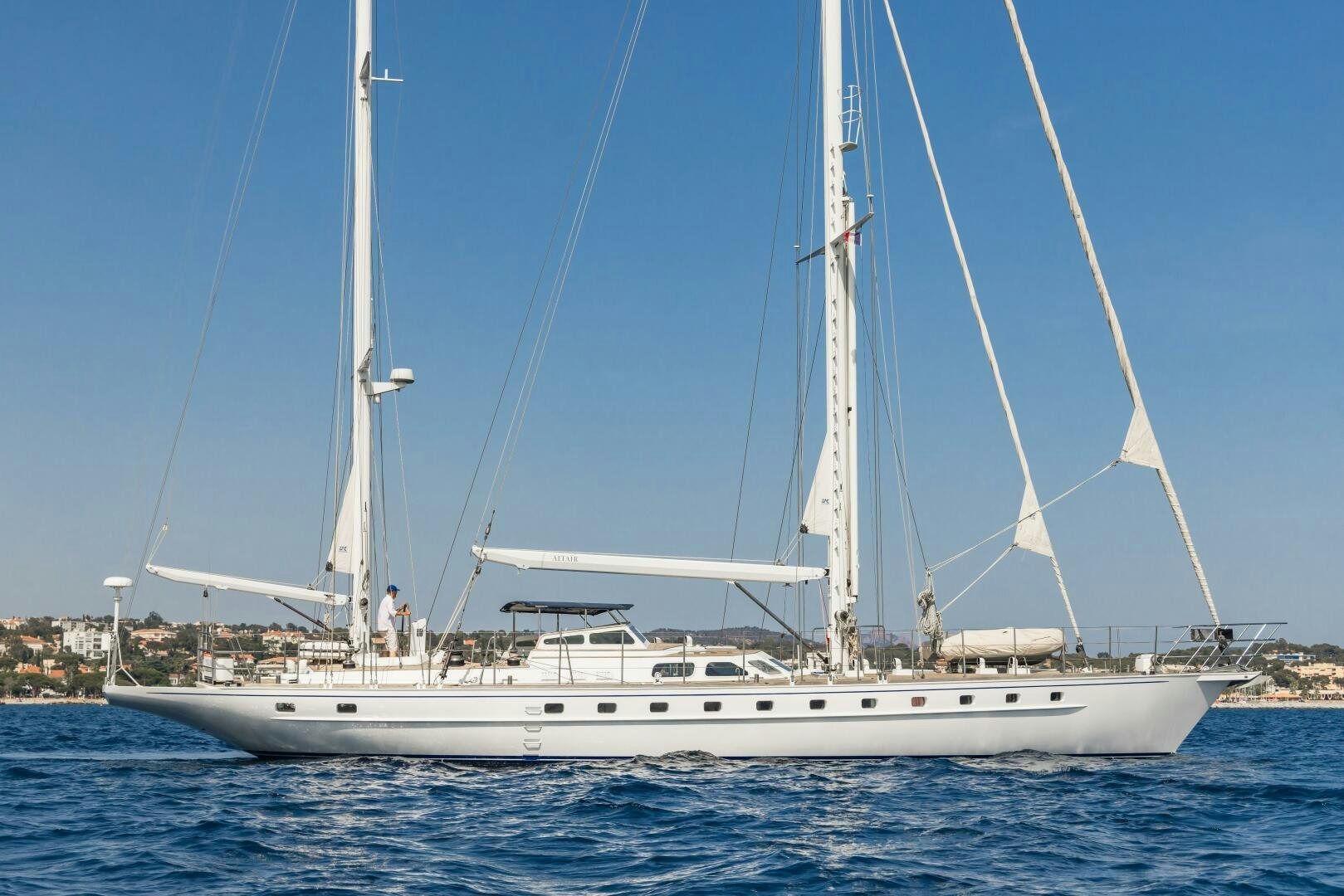 a sailboat on the water aboard ALTAIR Yacht for Sale