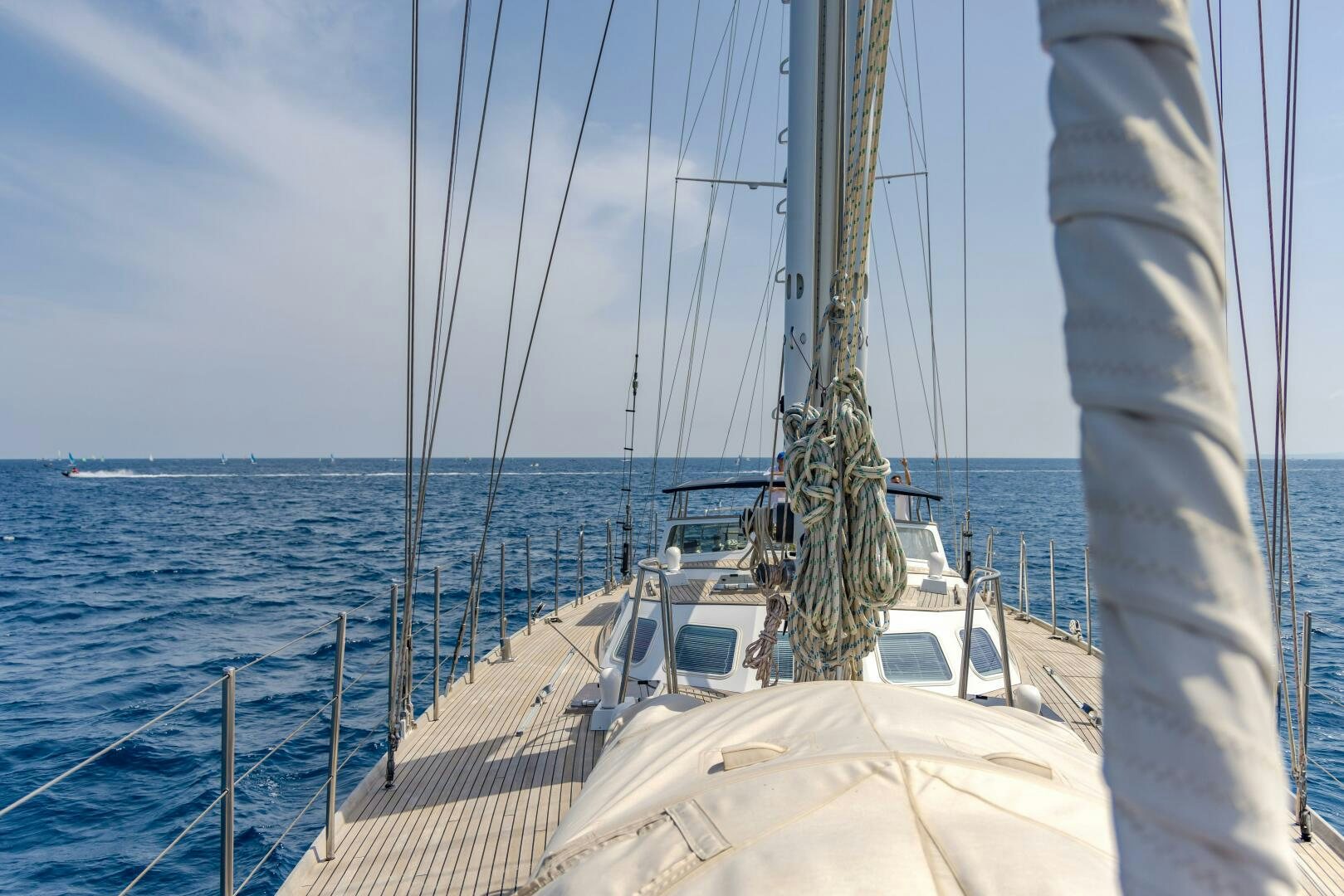 a sailboat on the water aboard ALTAIR Yacht for Sale