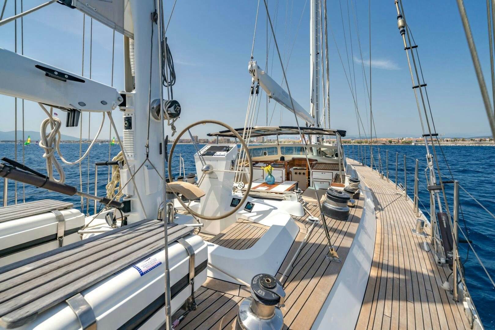 a boat on the water aboard ALTAIR Yacht for Sale