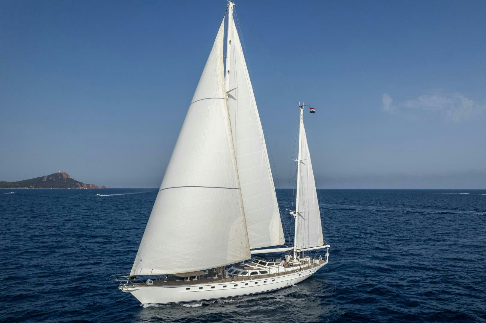 a sailboat on the water aboard ALTAIR Yacht for Sale