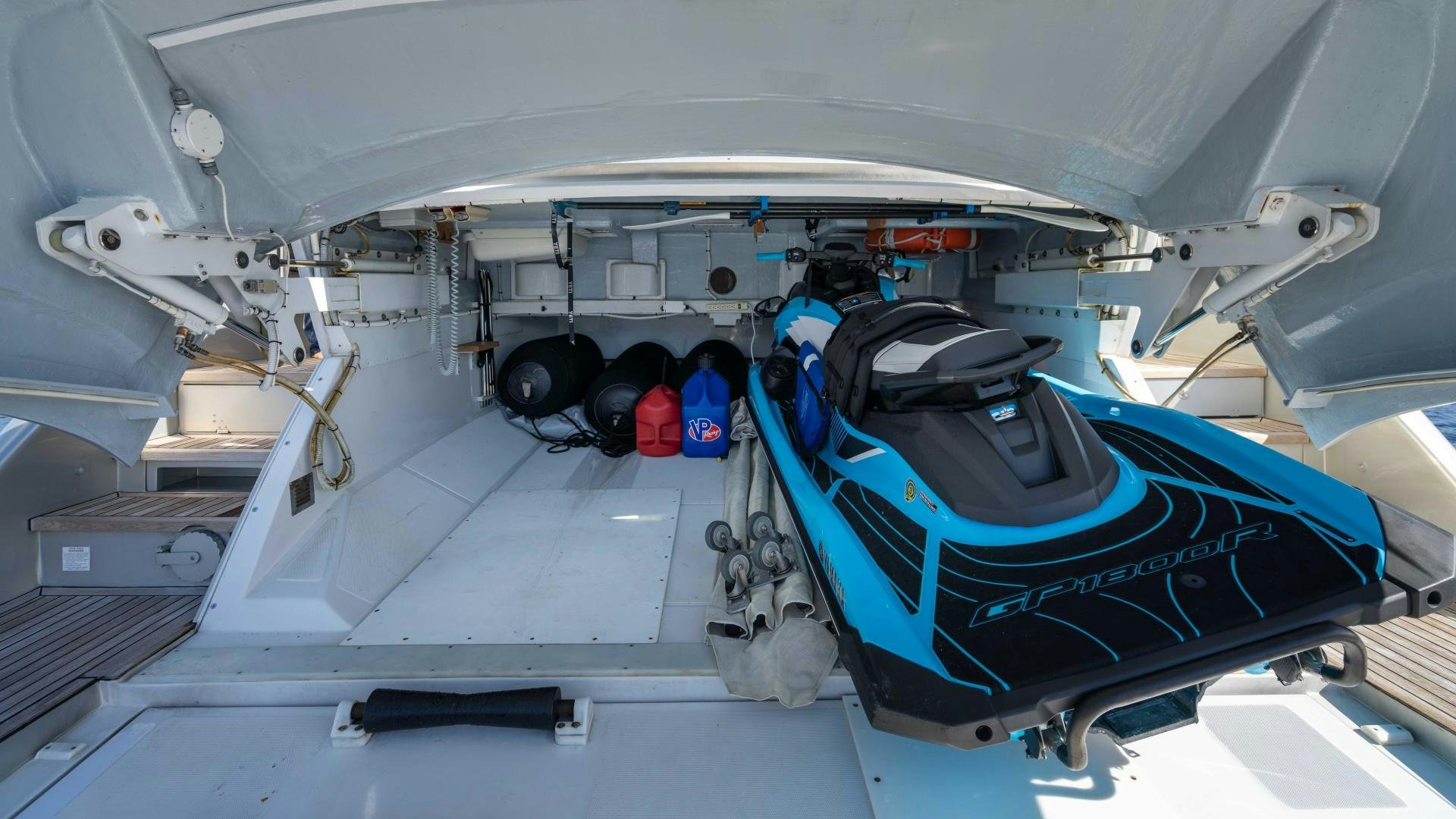 a machine with a blue bag aboard VIXEN Yacht for Sale