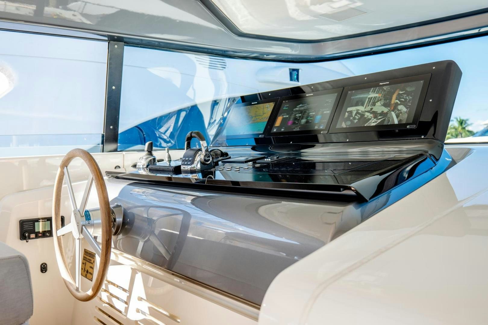 the inside of a car aboard QUARANTENA Yacht for Sale