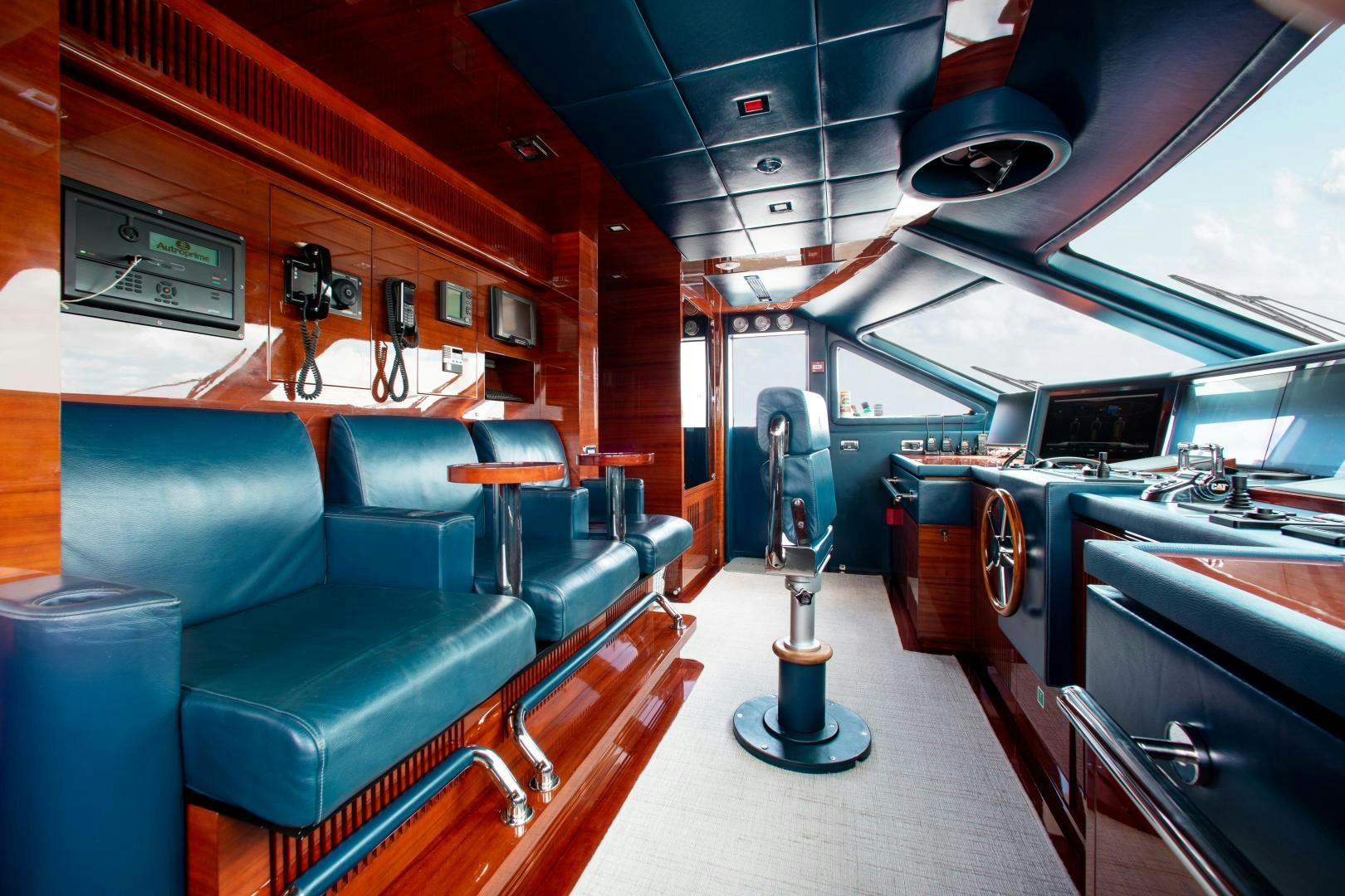 inside of a vehicle aboard ALLORA Yacht for Sale