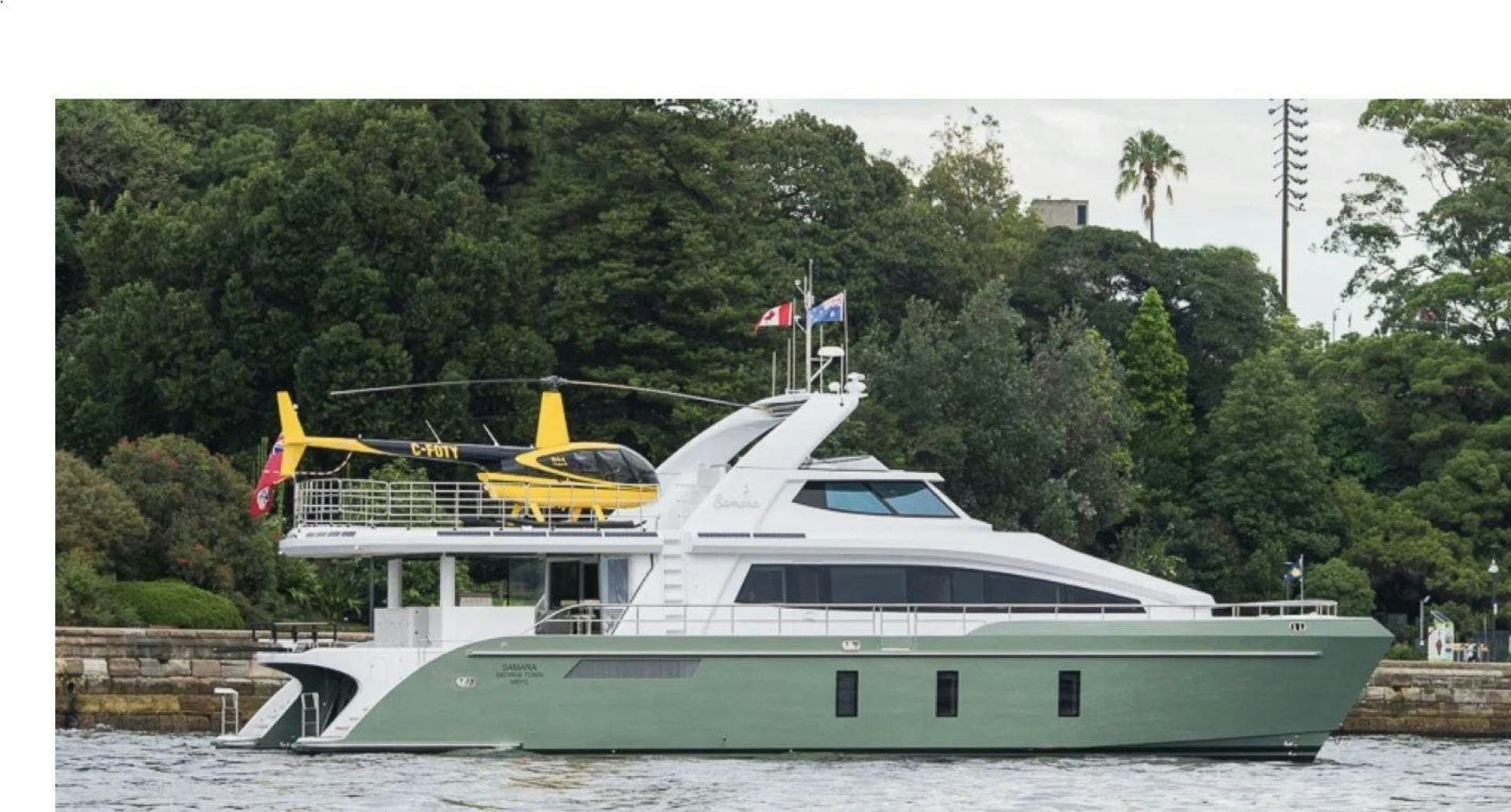 a boat on the water aboard SAMARA Yacht for Sale