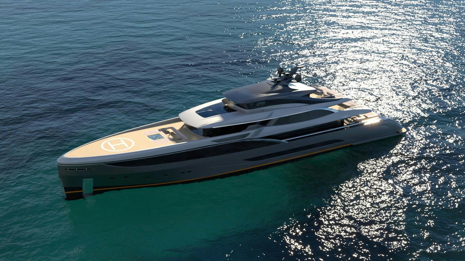 a boat in the water aboard WIDER 210 Yacht for Sale