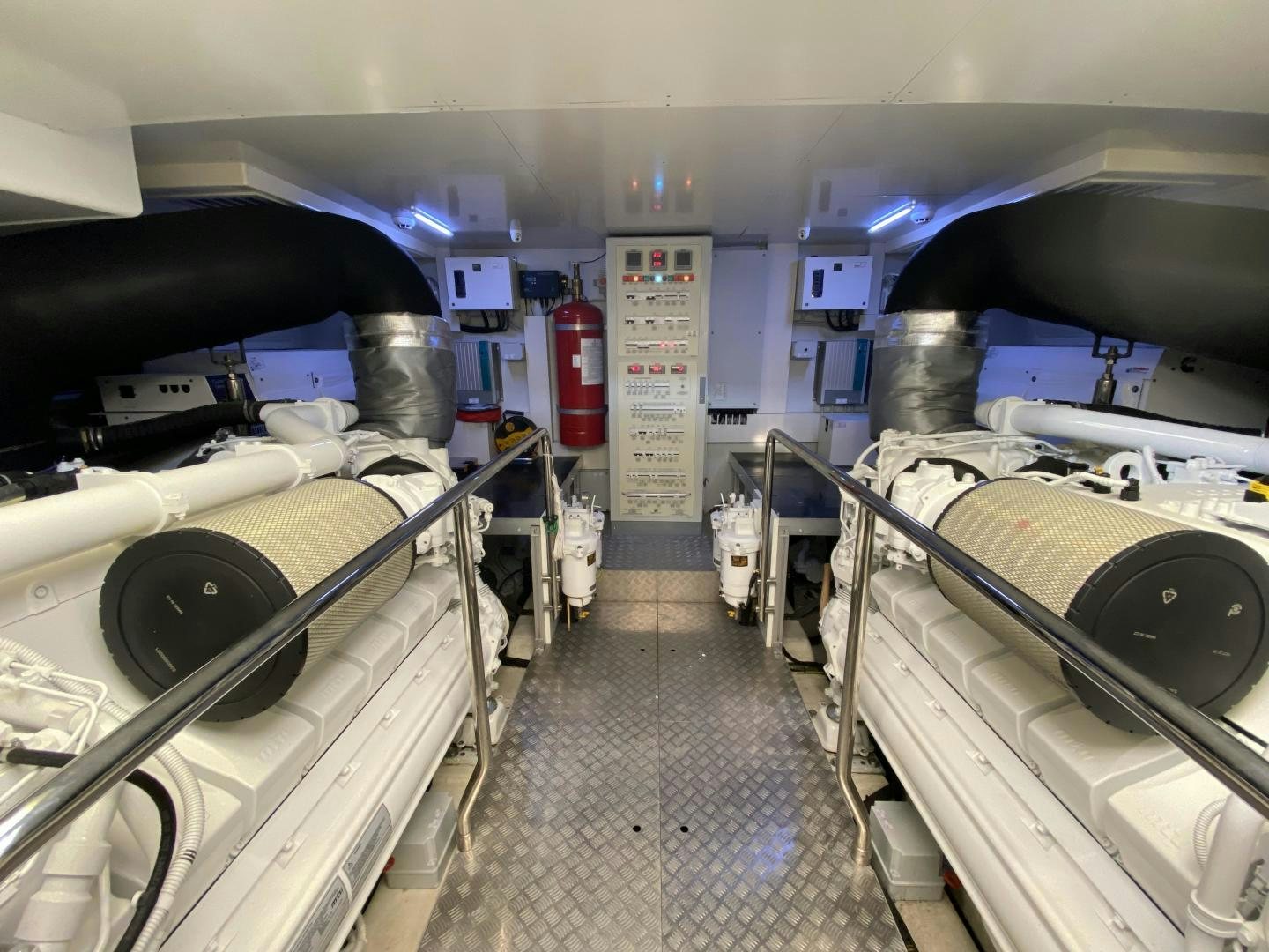 a room with machinery aboard M/Y SUNRISE Yacht for Sale