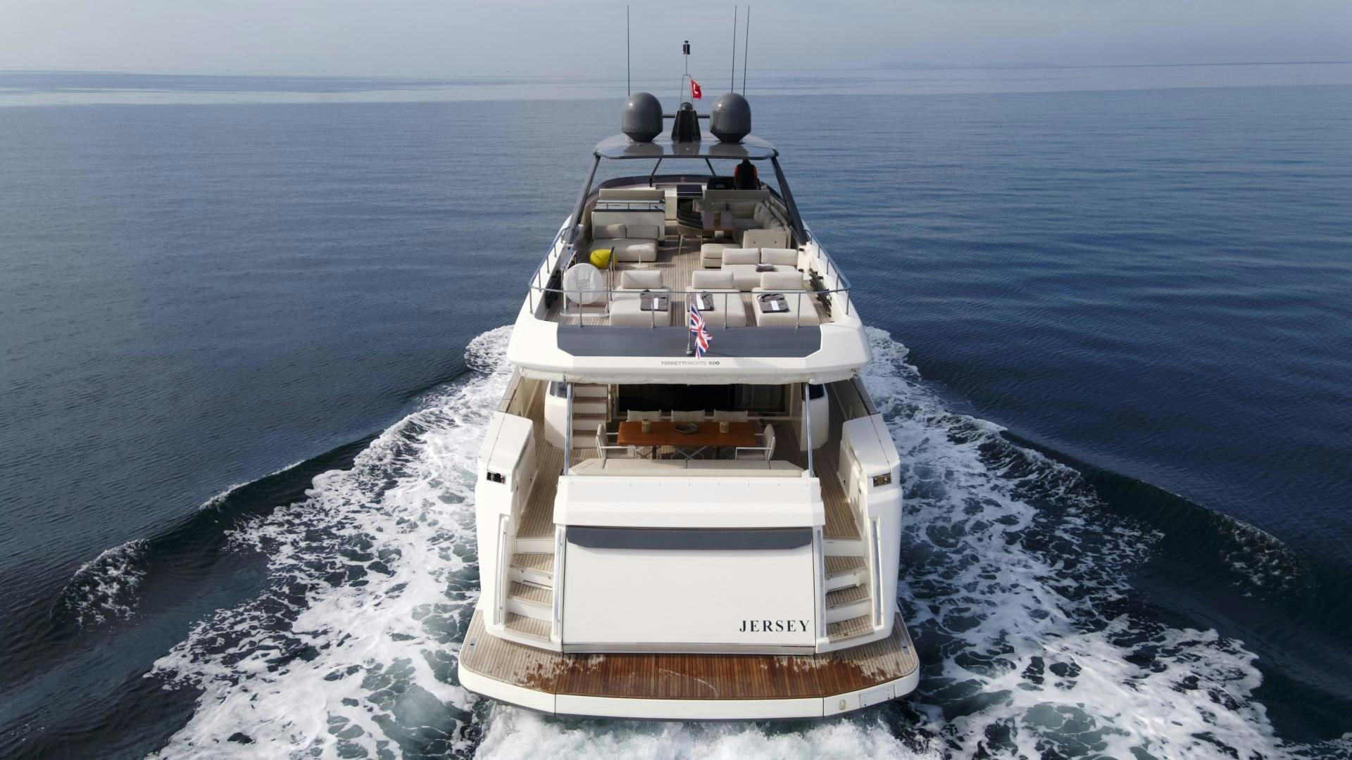 a ship in the water aboard M/Y SUNRISE Yacht for Sale
