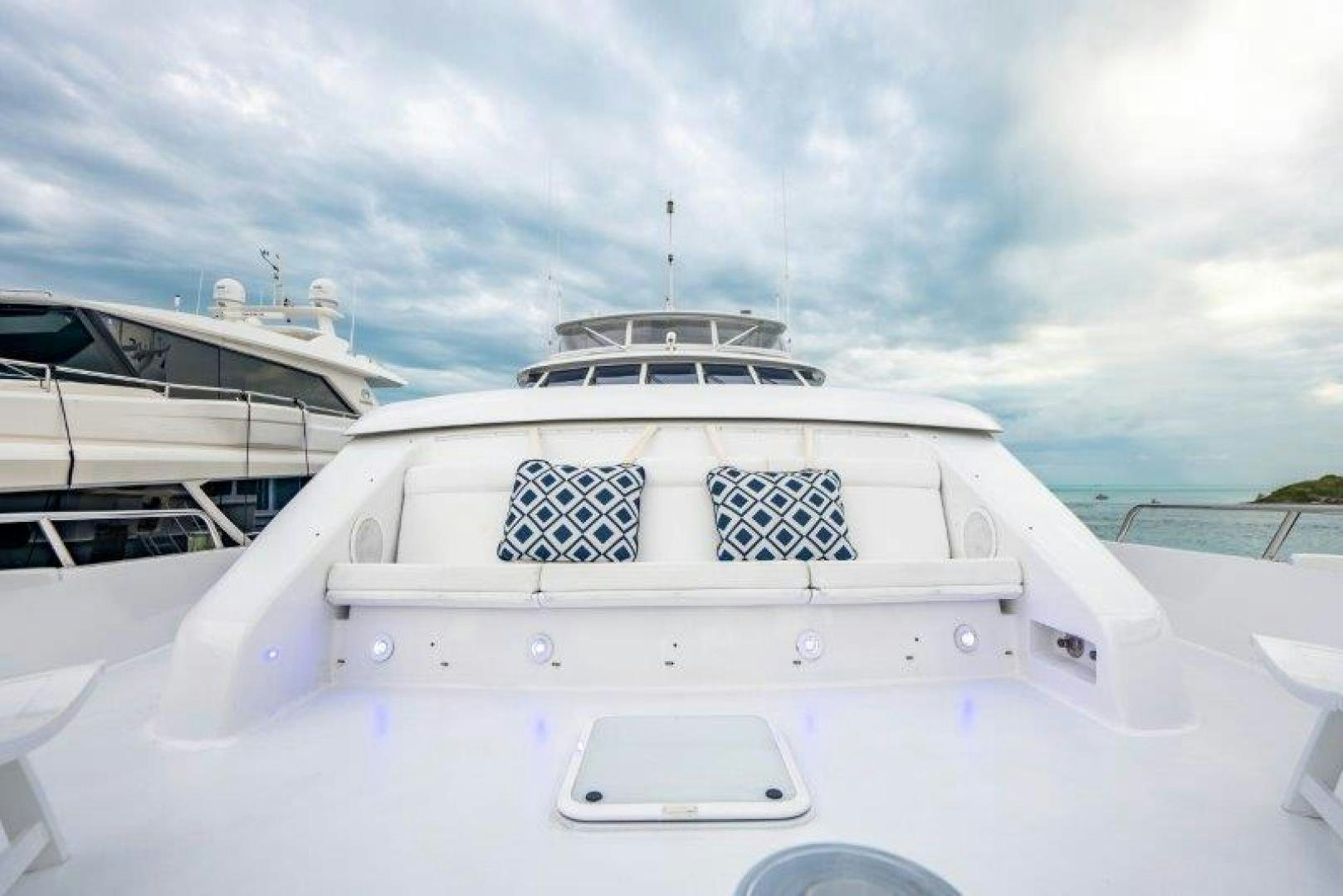 a white yacht with a number on the front aboard TIE BREAKER Yacht for Sale