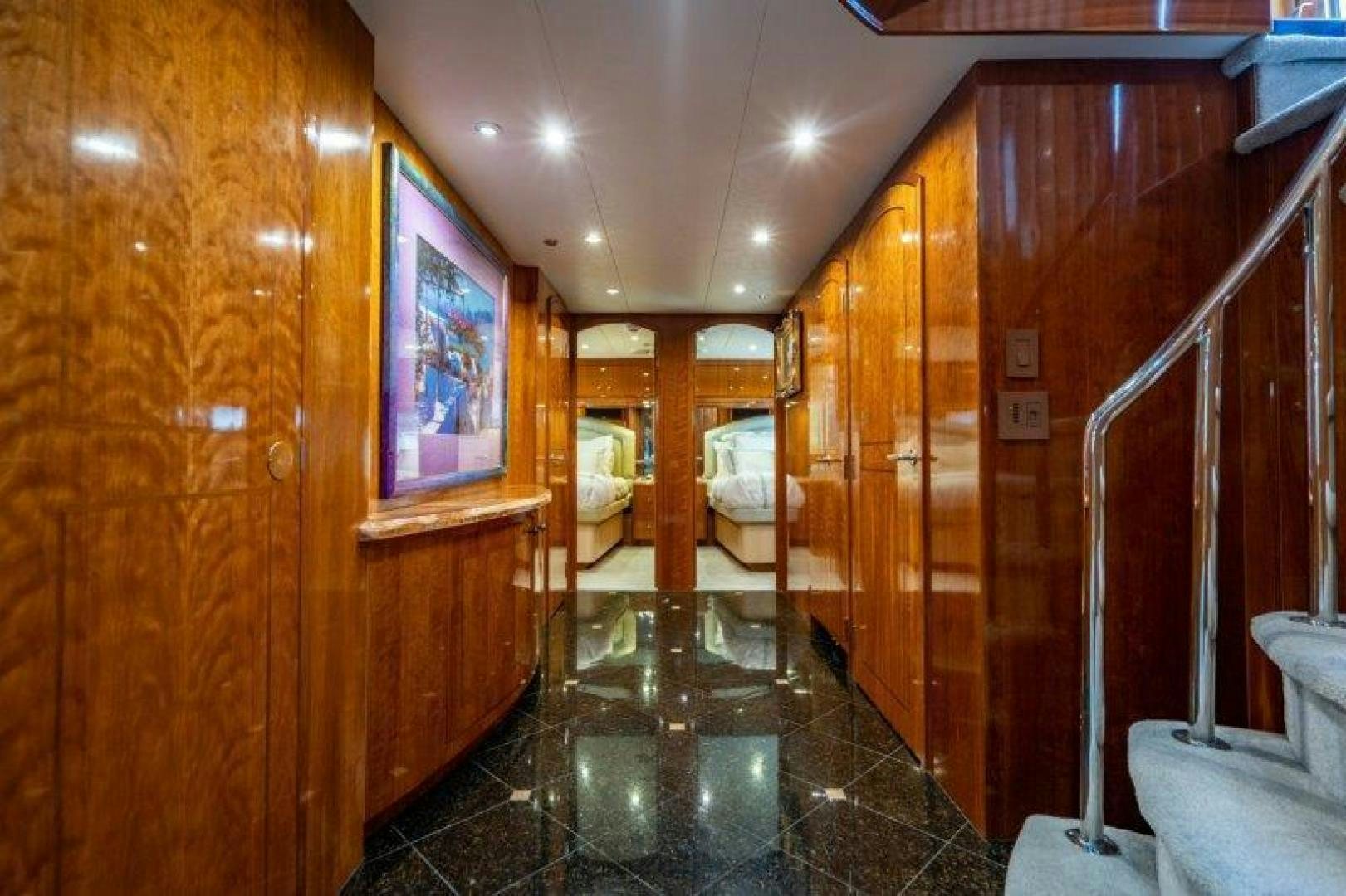 a room with a glass door aboard TIE BREAKER Yacht for Sale