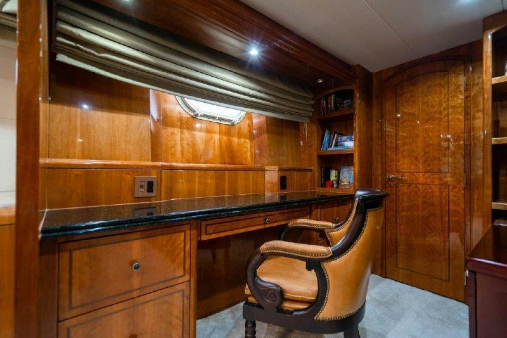 a chair in a room aboard TIE BREAKER Yacht for Sale