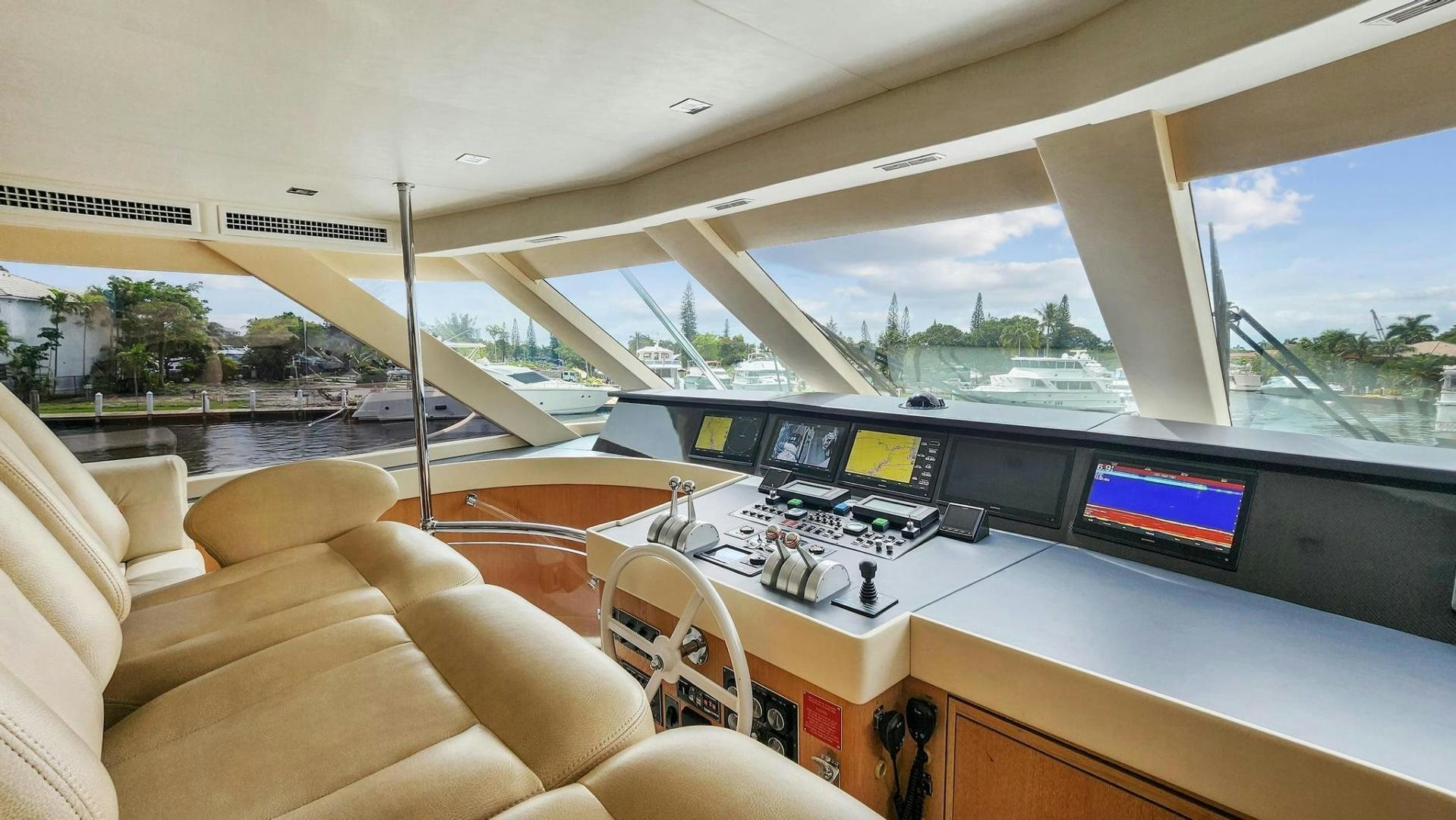 inside of a car aboard BELLISSIMA Yacht for Sale