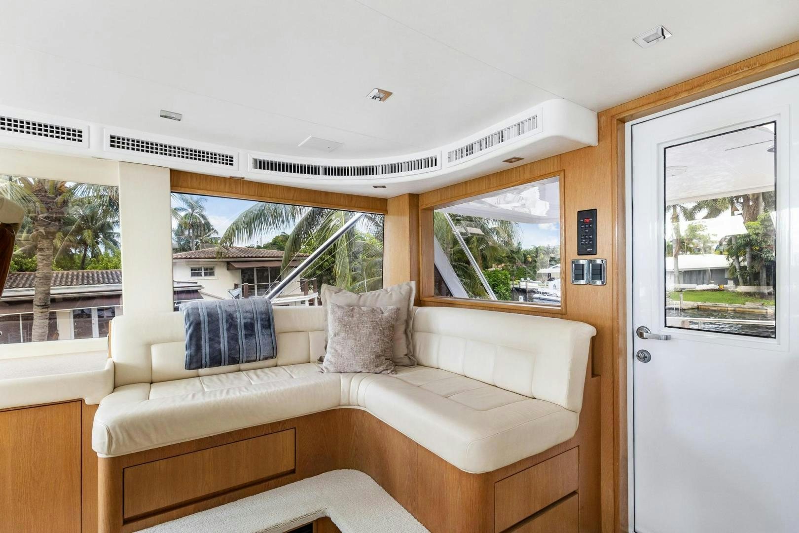 a couch in a room aboard BELLISSIMA Yacht for Sale