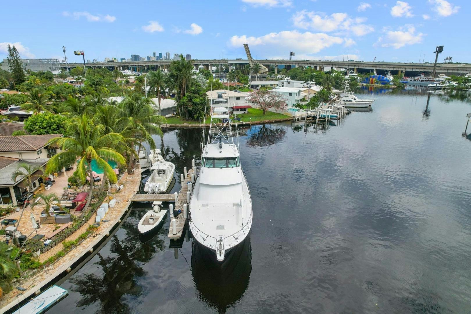 boats docked at a pier aboard BELLISSIMA Yacht for Sale