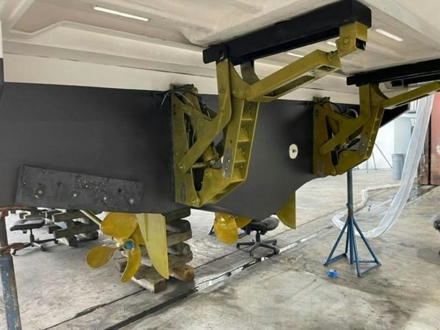 a large machine with a large piece of equipment on it aboard BLESSED Yacht for Sale