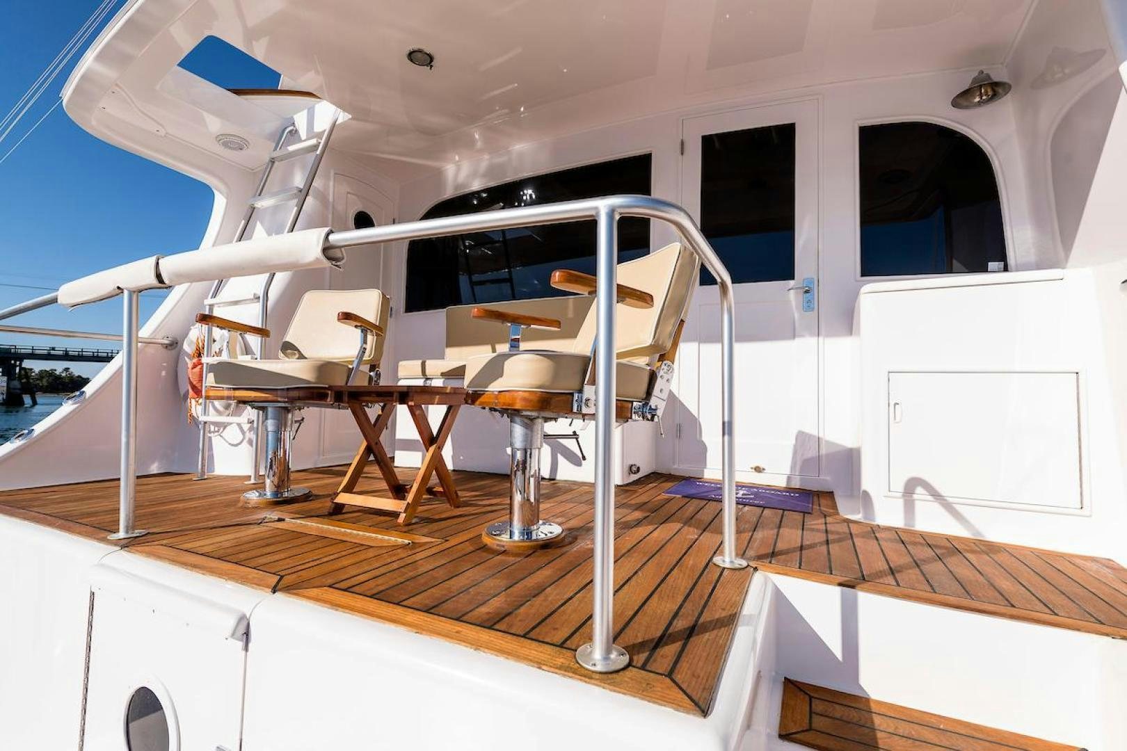 a white machine with a blue ceiling aboard ADVENTURER Yacht for Sale