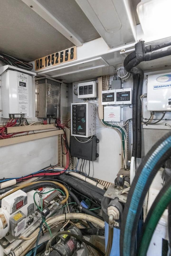 a large room with machinery aboard ADVENTURER Yacht for Sale