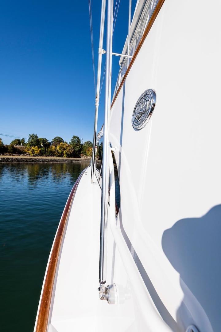 the front of a boat aboard ADVENTURER Yacht for Sale