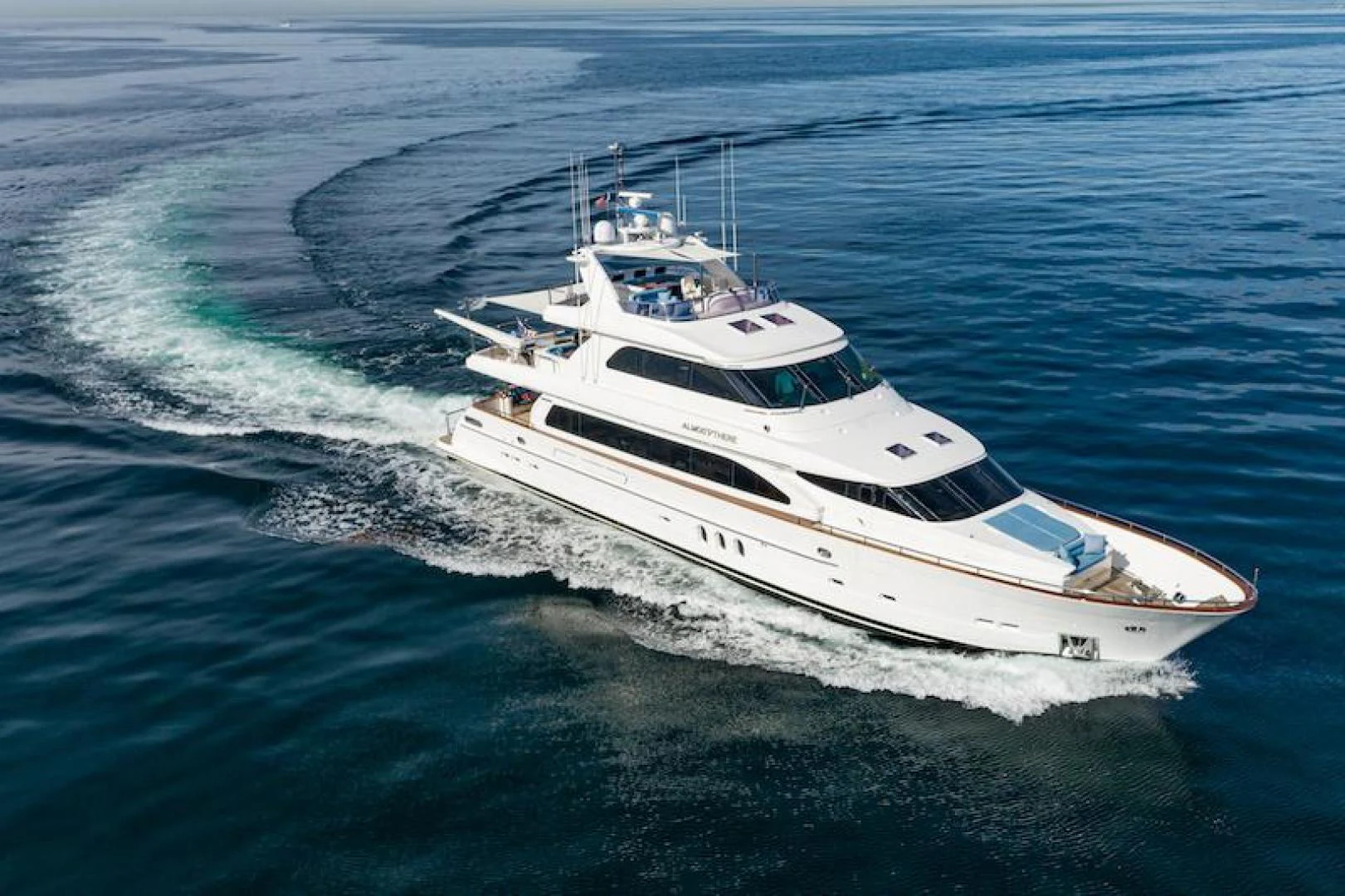 a ship on the water aboard ALMOST THERE Yacht for Sale