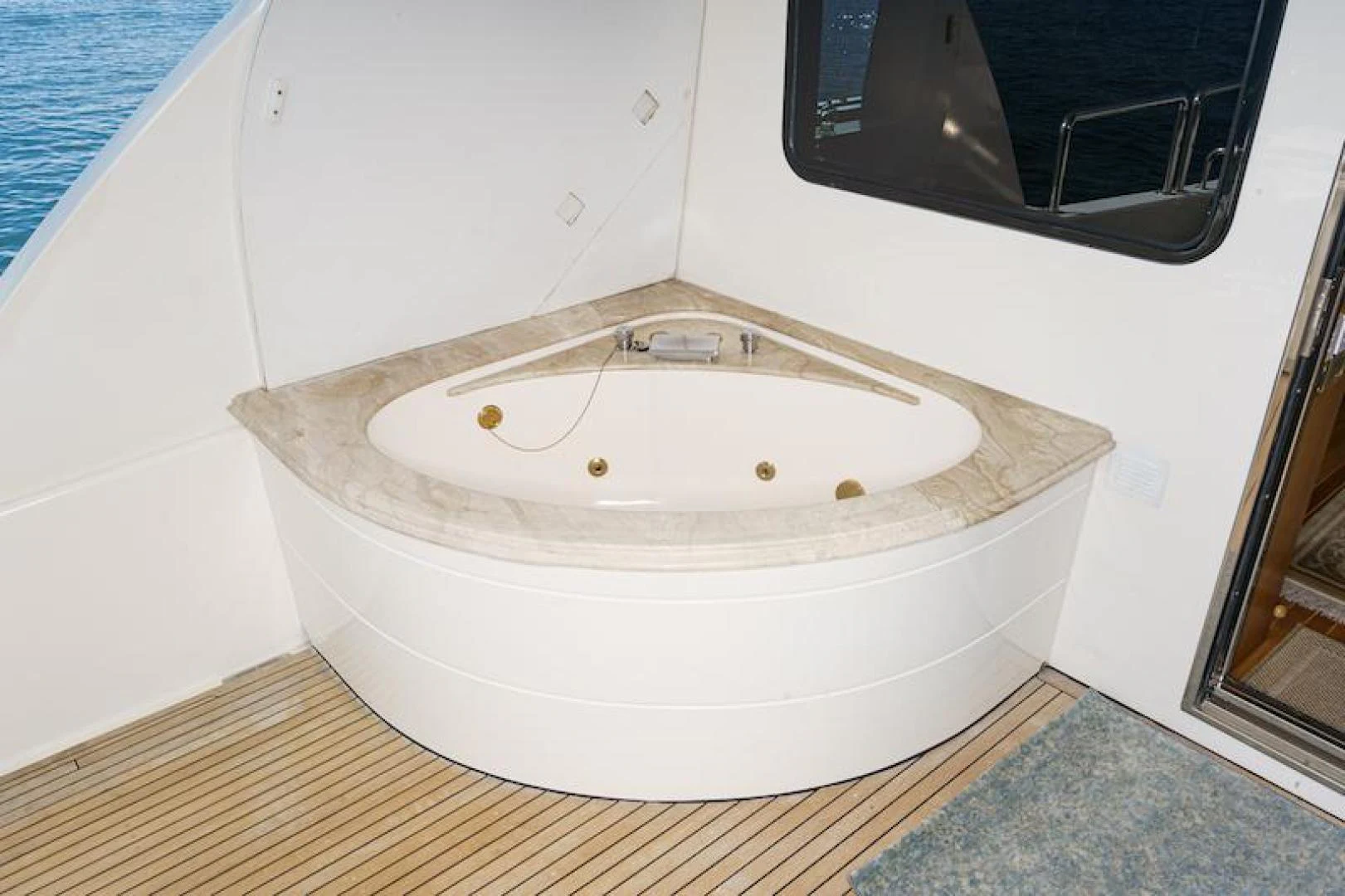 a sink in a kitchen aboard ALMOST THERE Yacht for Sale