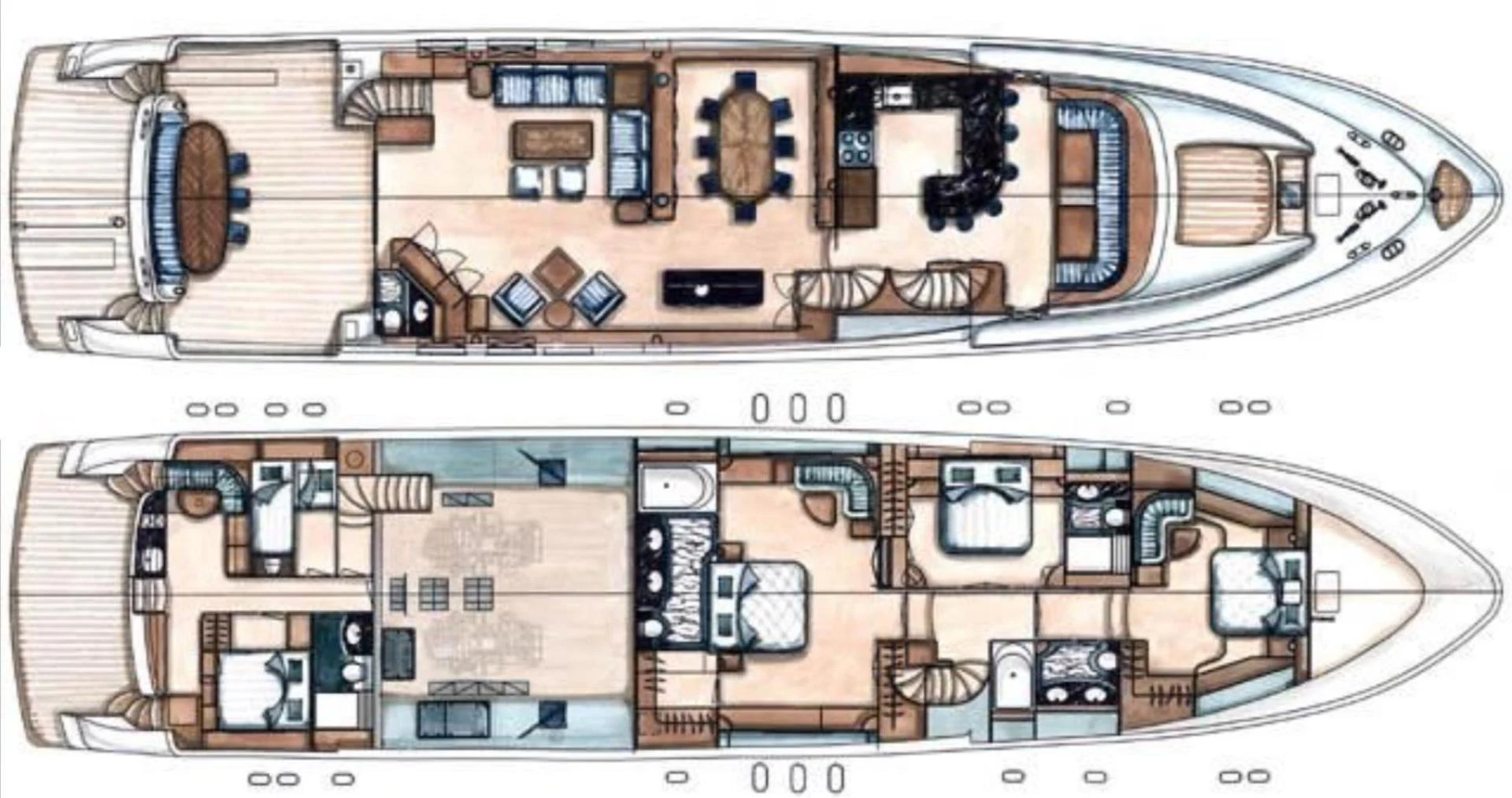 diagram aboard ALMOST THERE Yacht for Sale