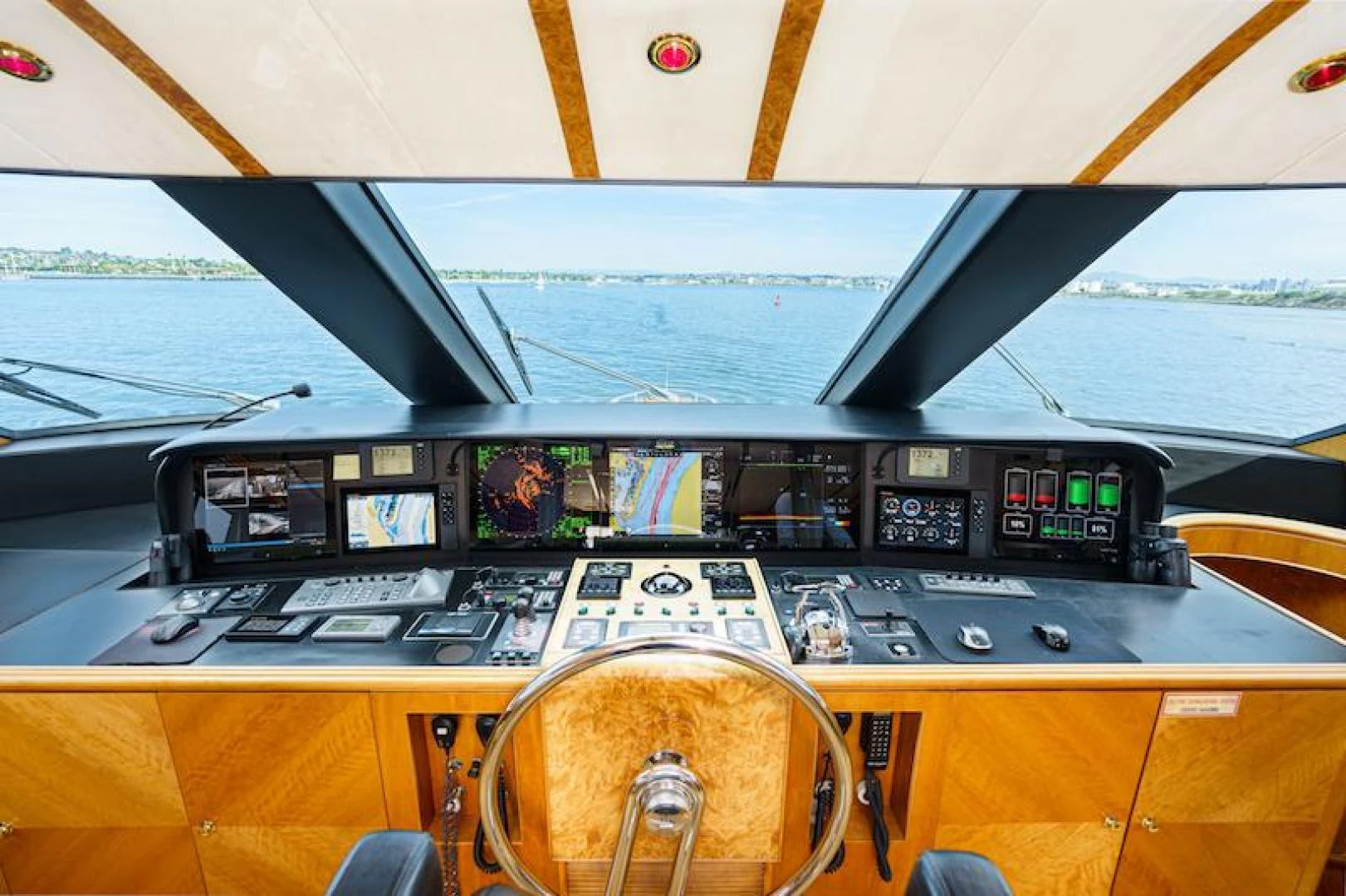 inside of a cockpit aboard ALMOST THERE Yacht for Sale