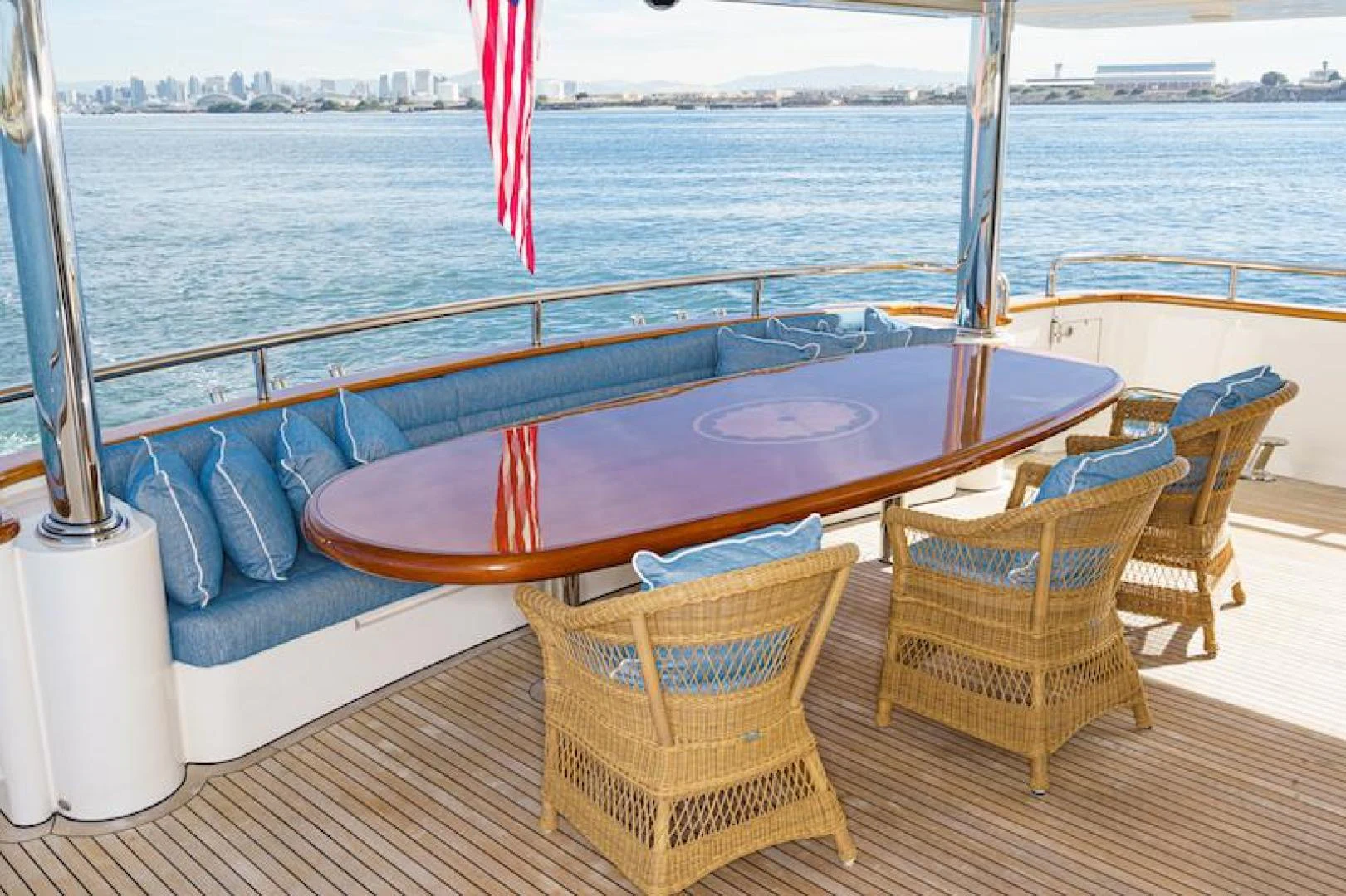 a boat on a deck aboard ALMOST THERE Yacht for Sale