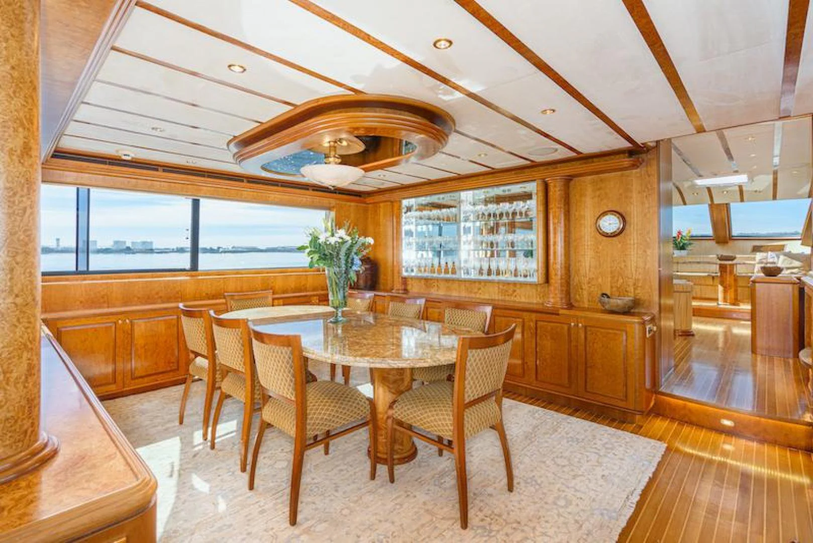 a room with a table and chairs aboard ALMOST THERE Yacht for Sale