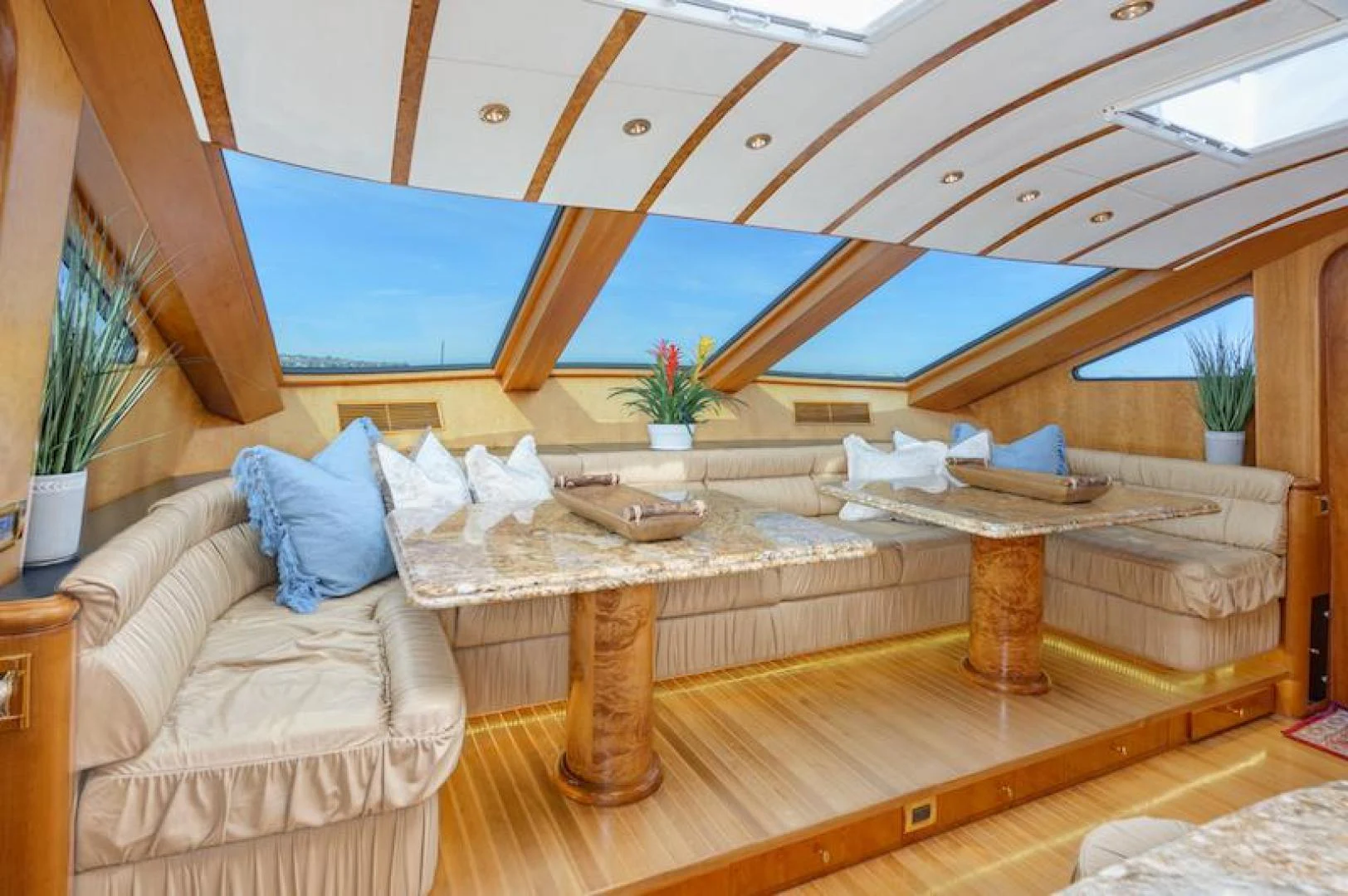 a room with a bed and a table aboard ALMOST THERE Yacht for Sale
