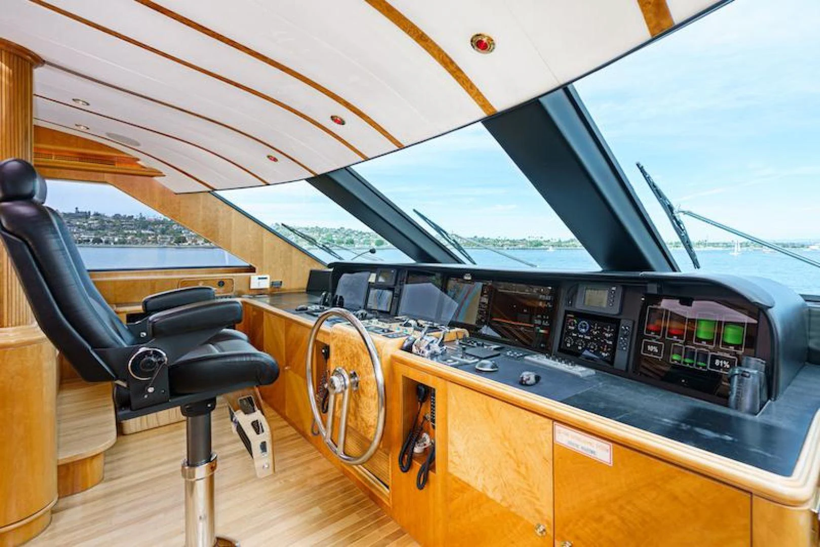 a cockpit of a plane aboard ALMOST THERE Yacht for Sale
