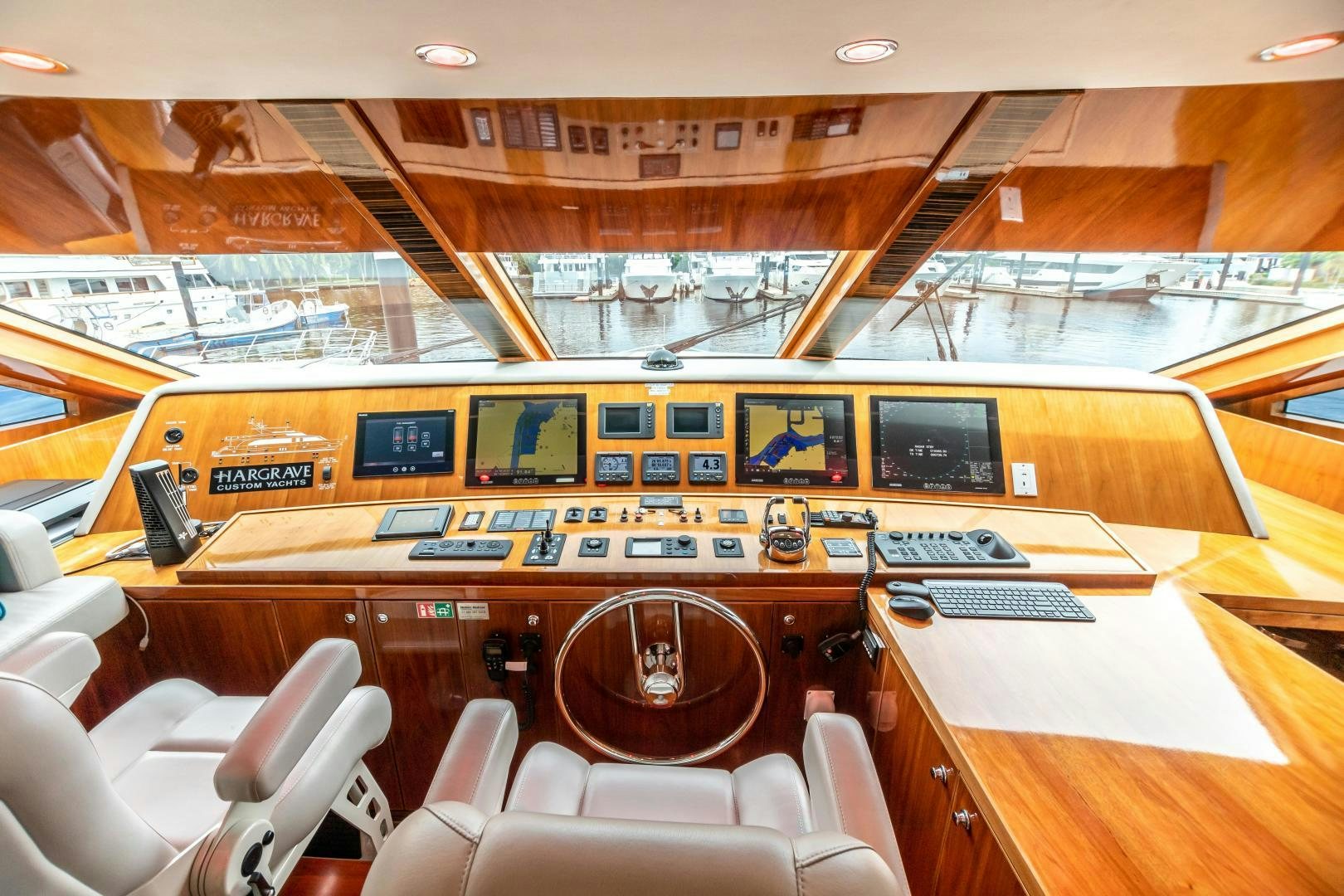 inside of a bus aboard CUTTING EDGE Yacht for Sale