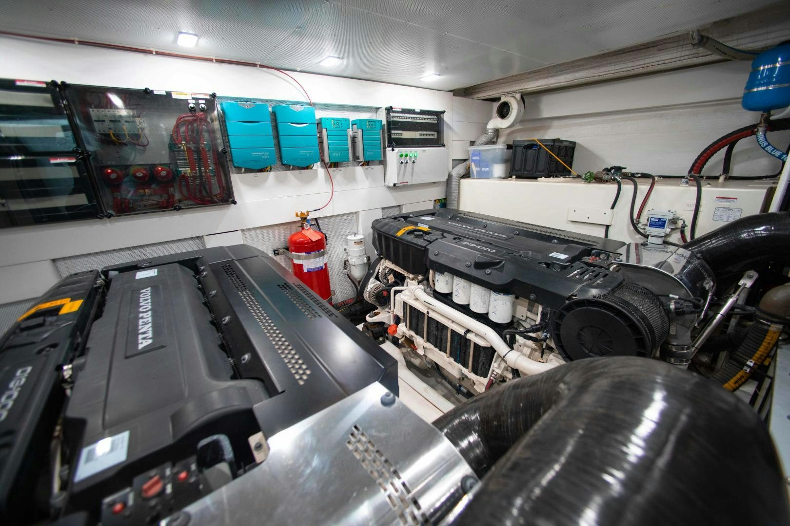 a machine inside a building aboard LYLA BEE Yacht for Sale