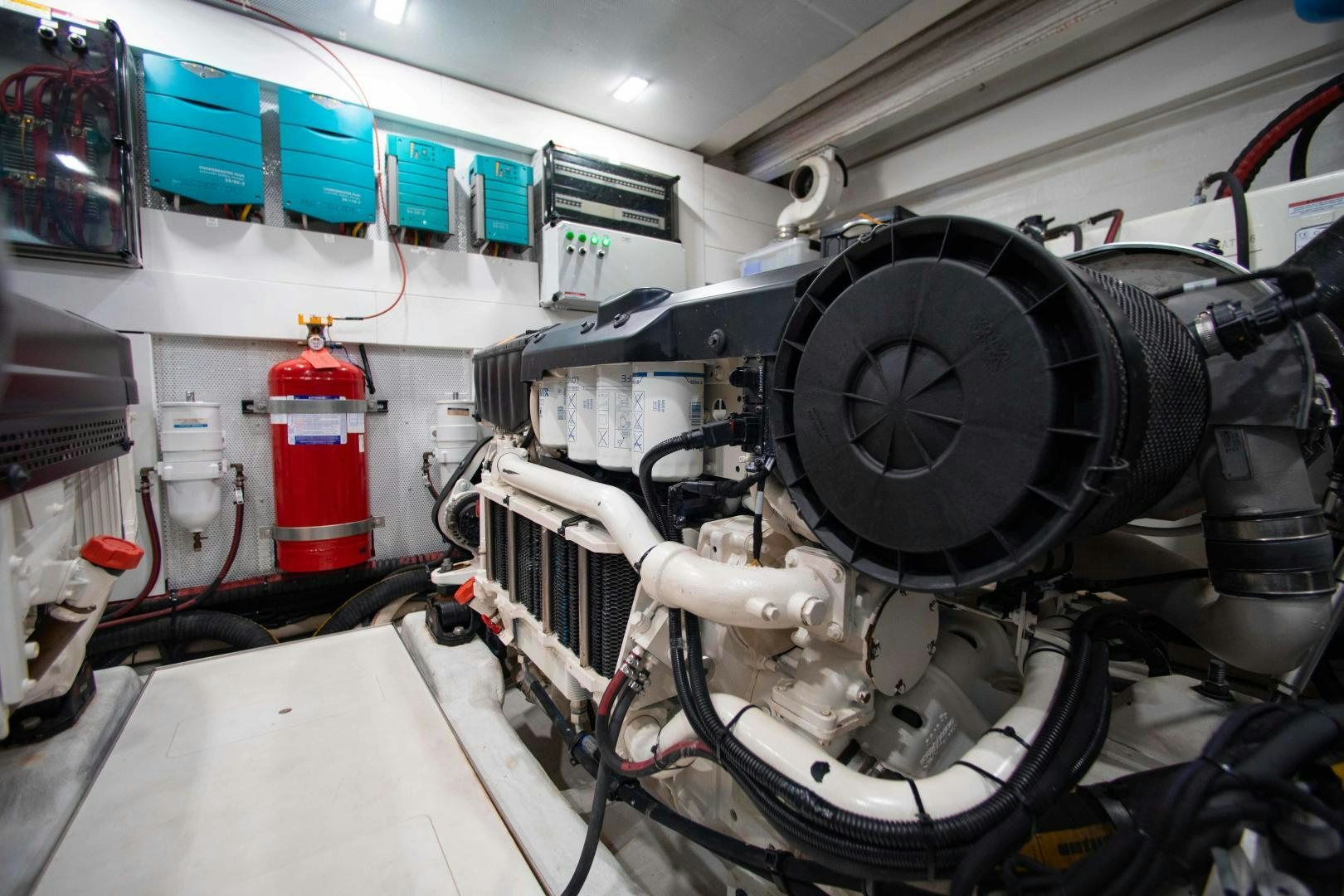 a machine with a large metal cylinder aboard LYLA BEE Yacht for Sale